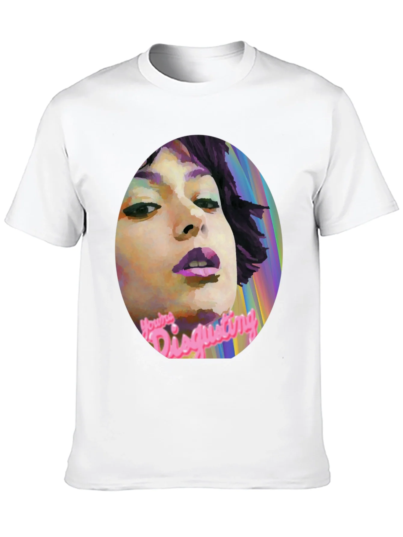 Camiseta Negra con Gr¨¢fico Youre Disgusting
