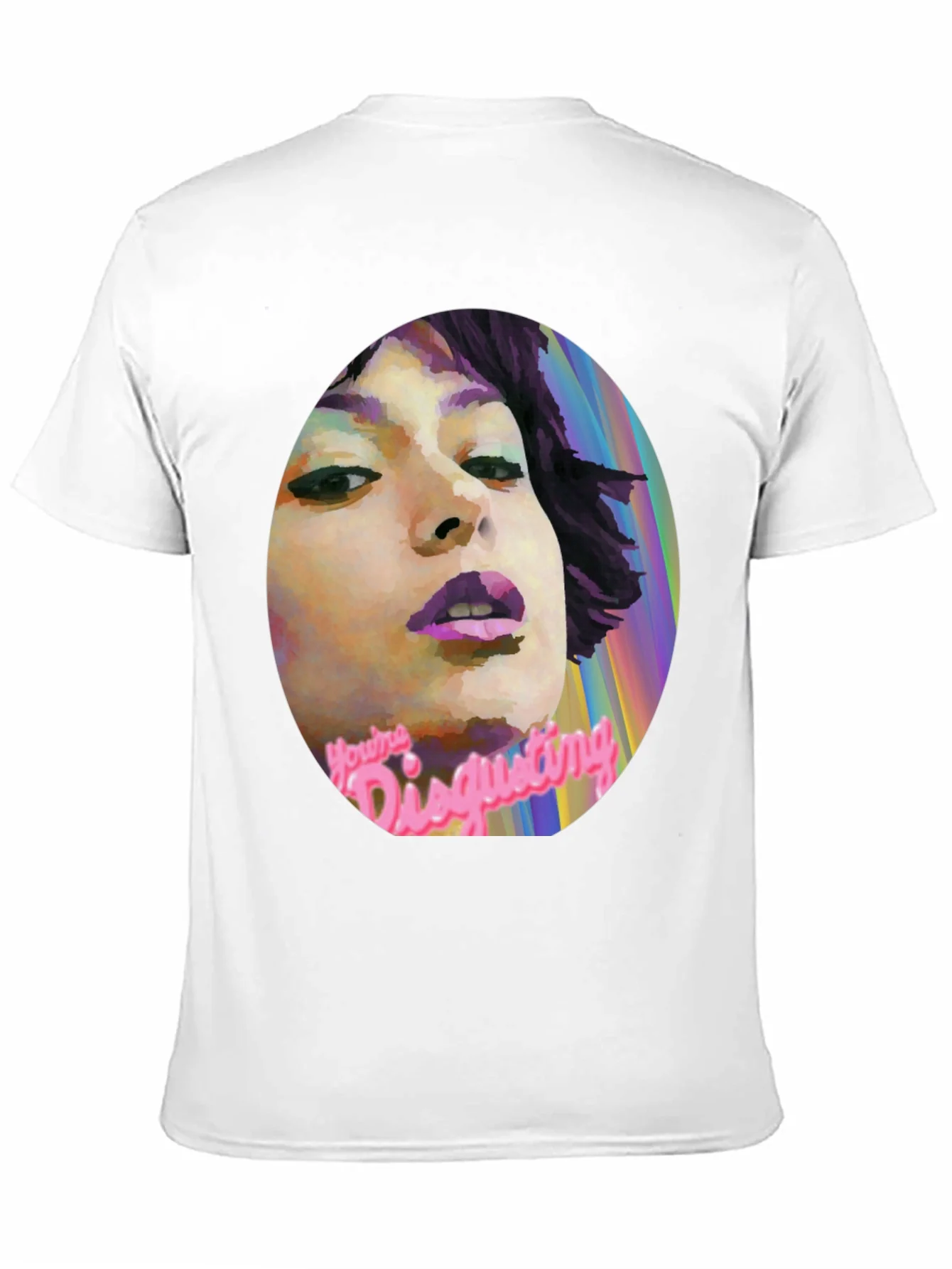 Camiseta Negra con Gr¨¢fico Youre Disgusting