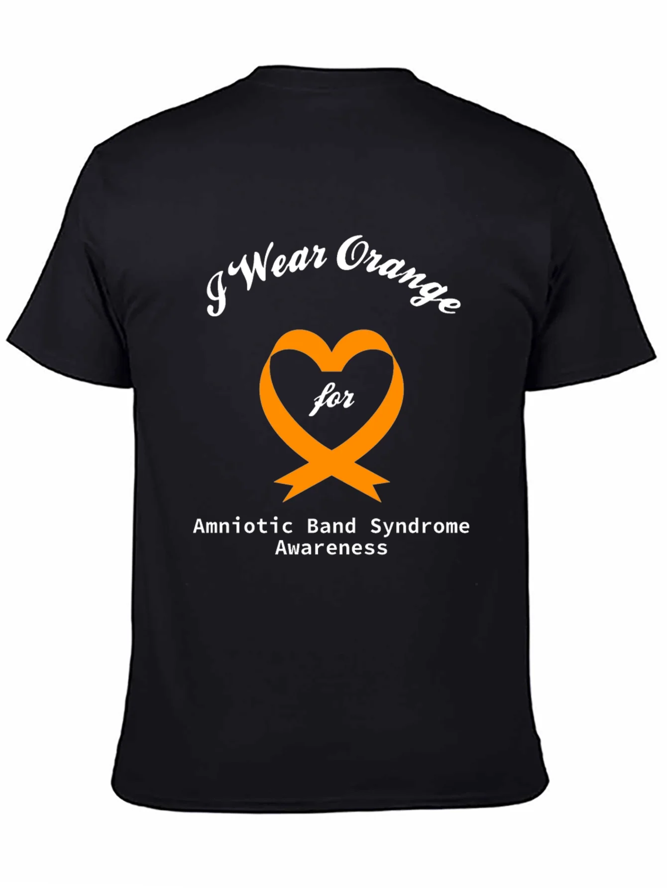 Rebbecca Orange Heart Amniotic Band Syndrome Awareness T-Shirt