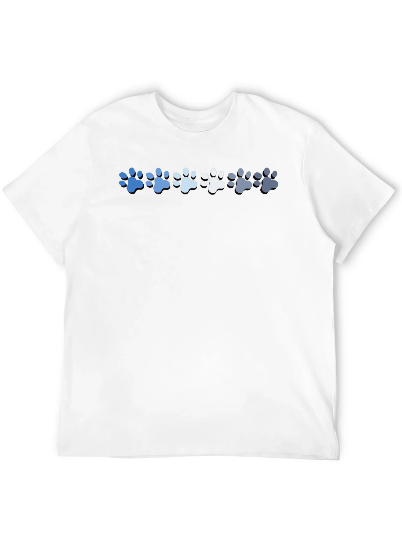 Camiseta Negra con Estampado de Patas de Perro
