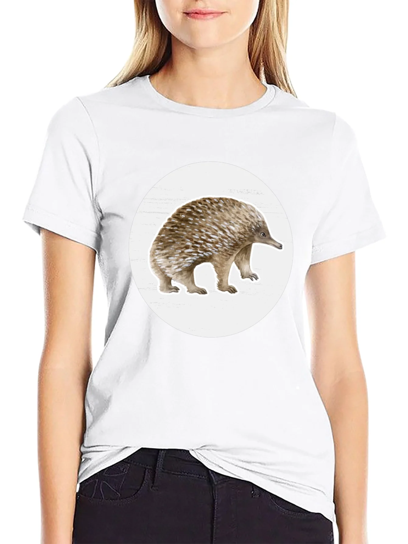Rebbecca Echidna Graphic T-Shirt - Black Cotton Tee