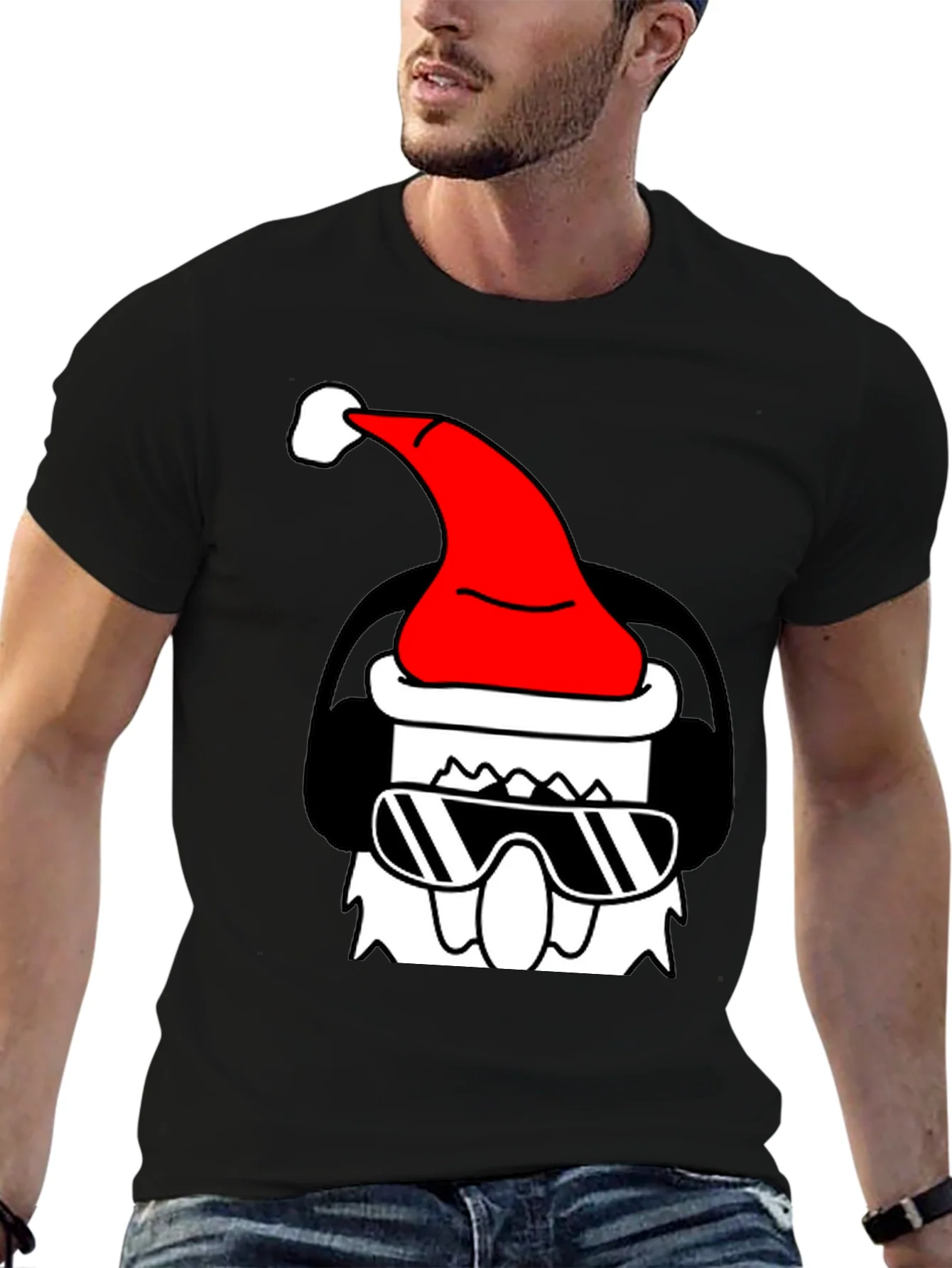 Rebbecca Cool Santa Graphic Tee - Black