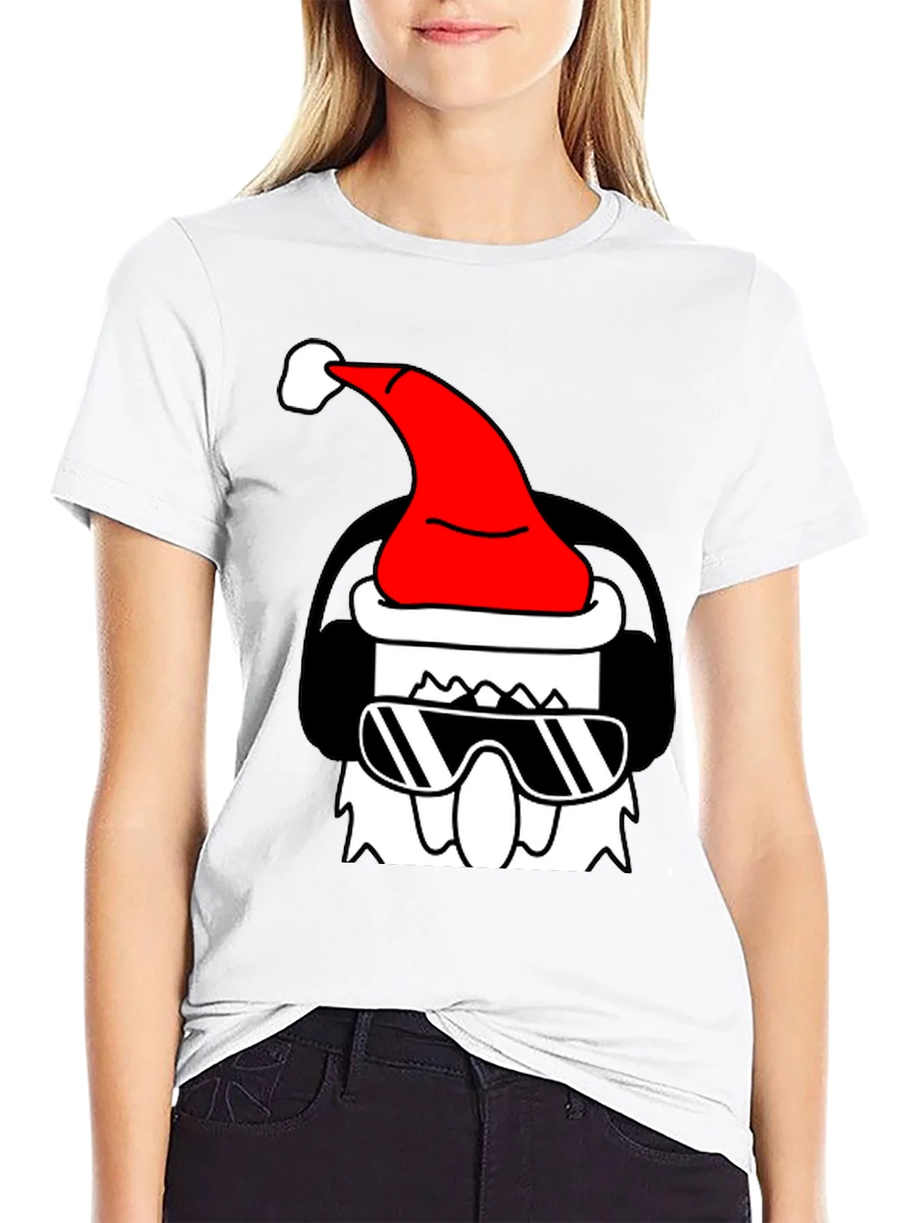 Rebbecca Cool Santa Graphic Tee - Black