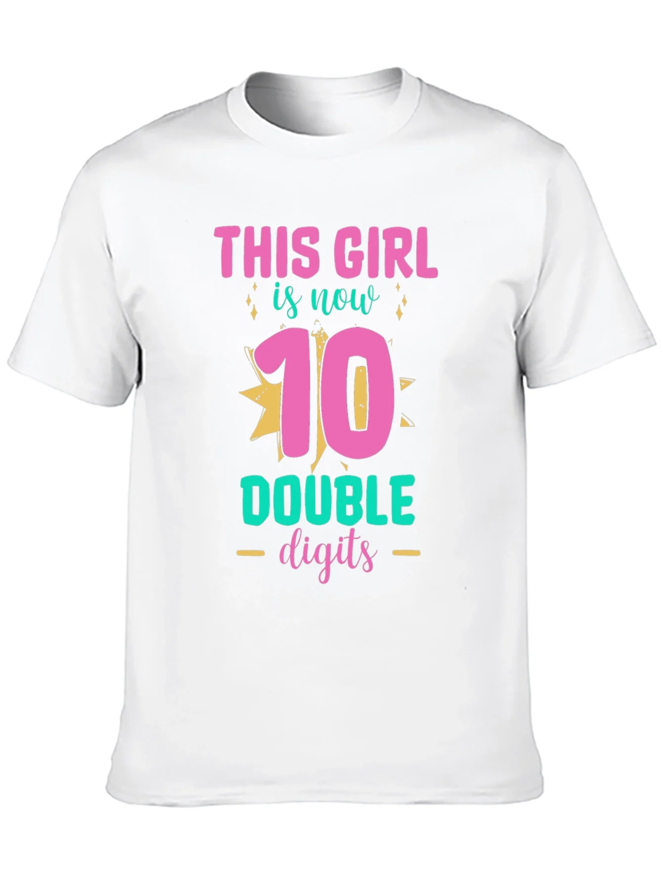 Camiseta Cumplea?os 10 A?os Ni?a - Doble D¨ªgito