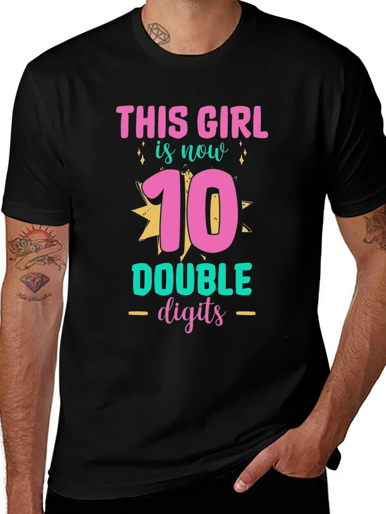 Camiseta Cumplea?os 10 A?os Ni?a - Doble D¨ªgito