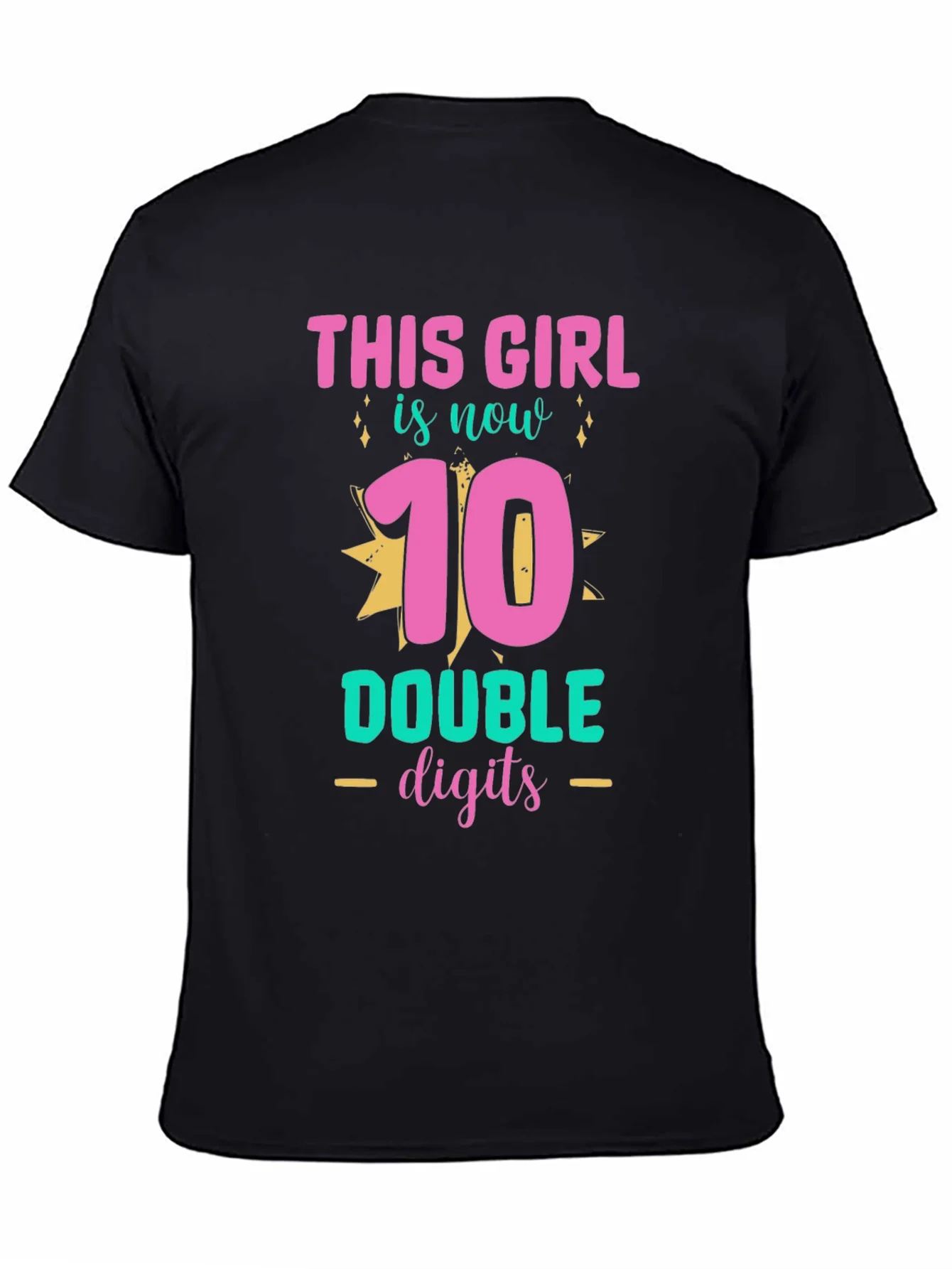 Camiseta Cumplea?os 10 A?os Ni?a - Doble D¨ªgito