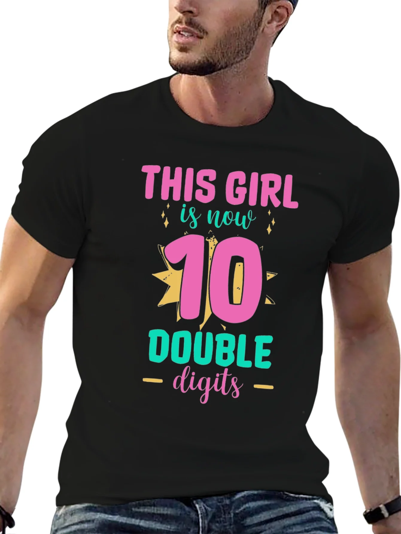 Camiseta Cumplea?os 10 A?os Ni?a - Doble D¨ªgito