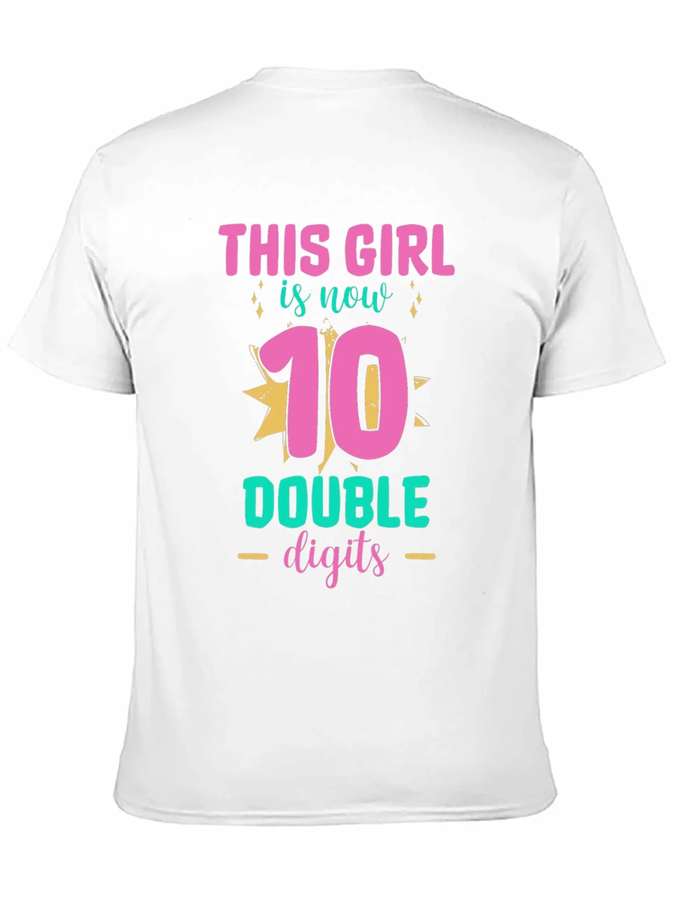 Camiseta Cumplea?os 10 A?os Ni?a - Doble D¨ªgito