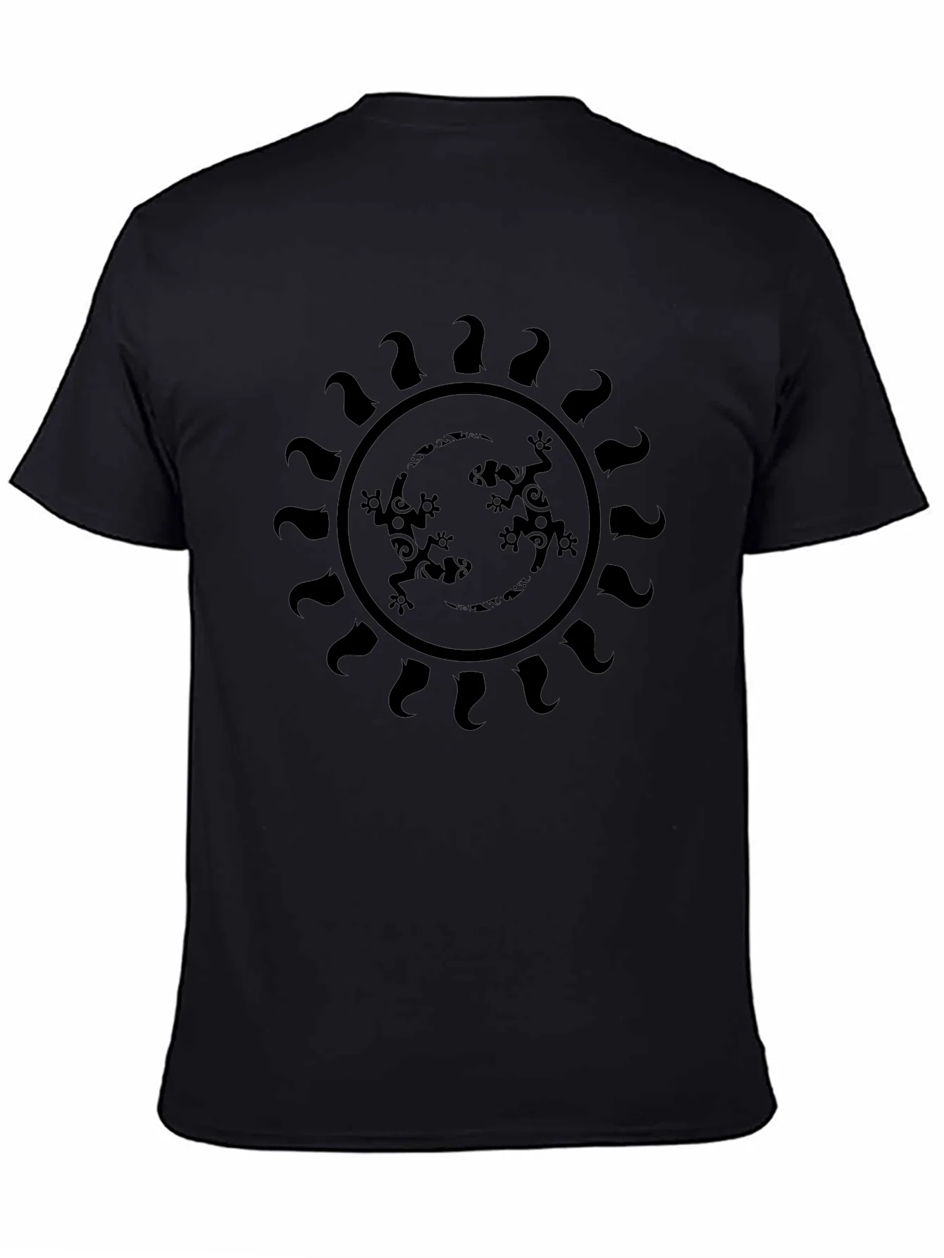 Rebbecca Lizard Sun Graphic Tee - Black Casual Style