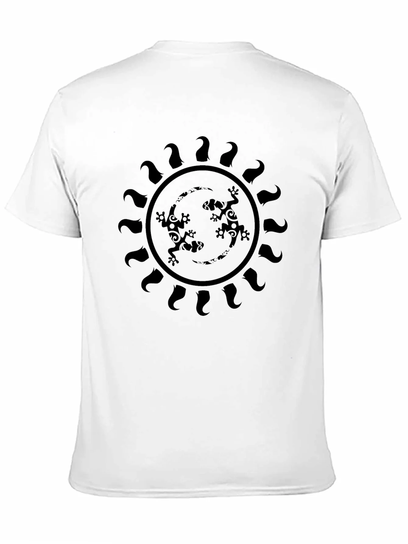 Rebbecca Lizard Sun Graphic Tee - Black Casual Style