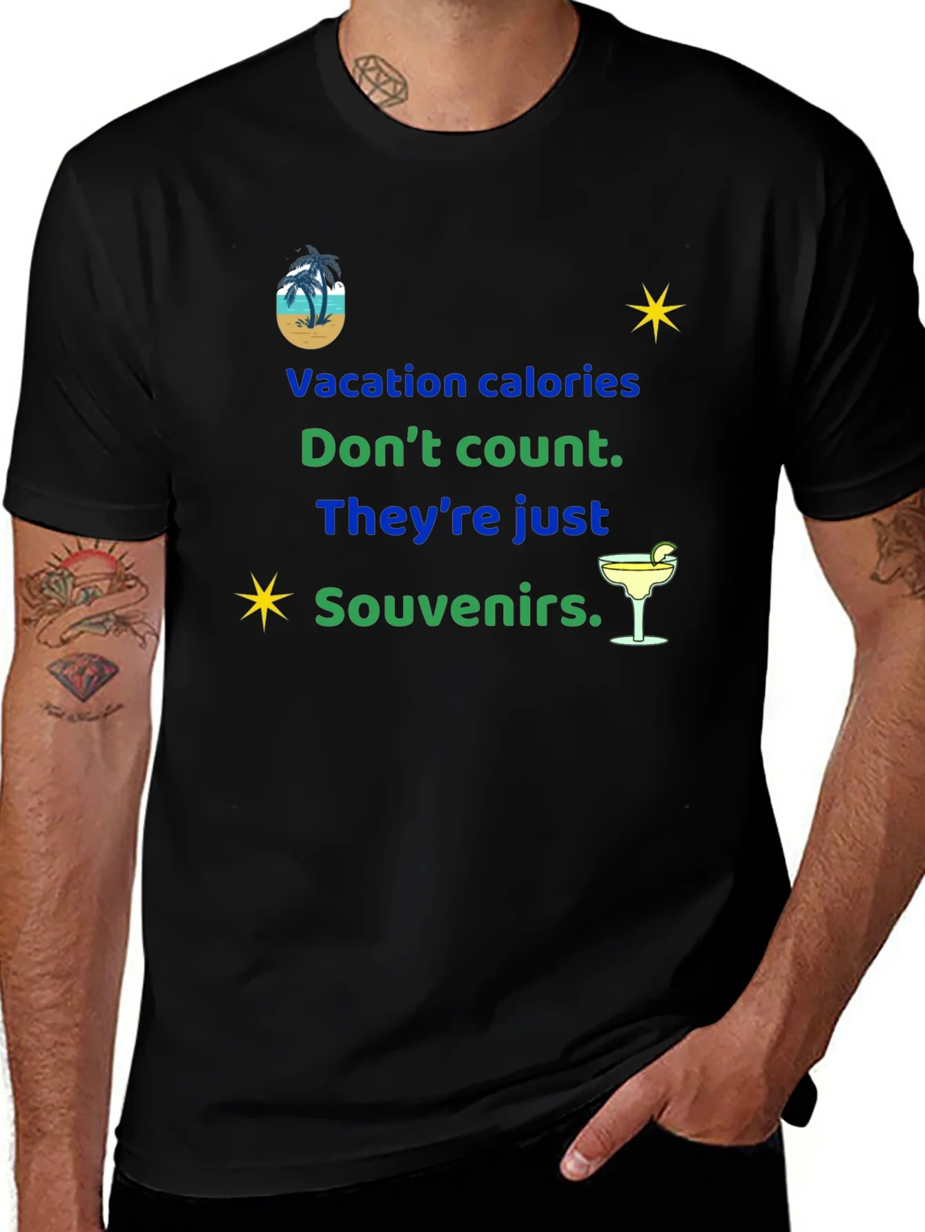 Camiseta Vacaciones: Calor¨ªas como Souvenirs