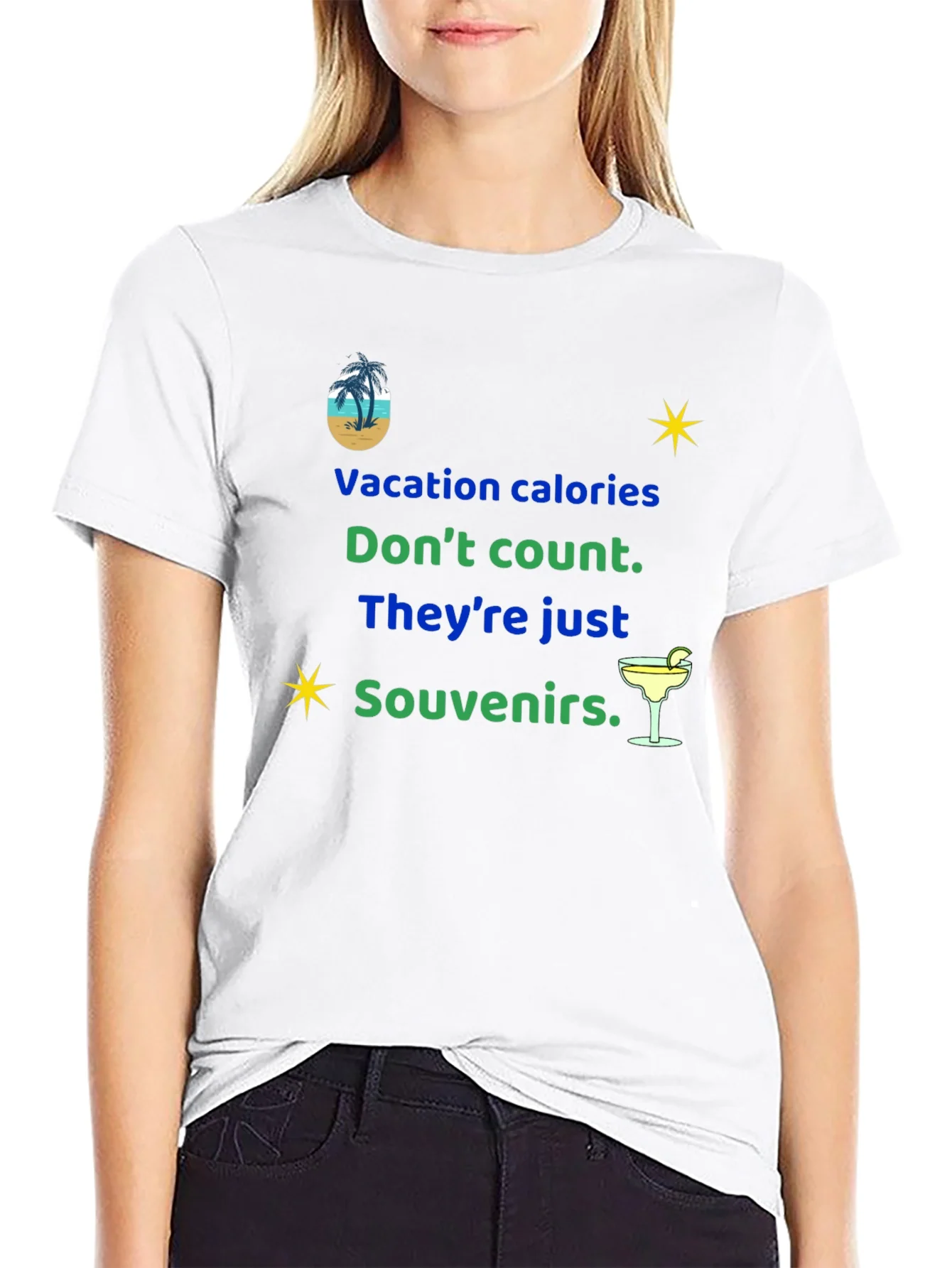 Camiseta Vacaciones: Calor¨ªas como Souvenirs