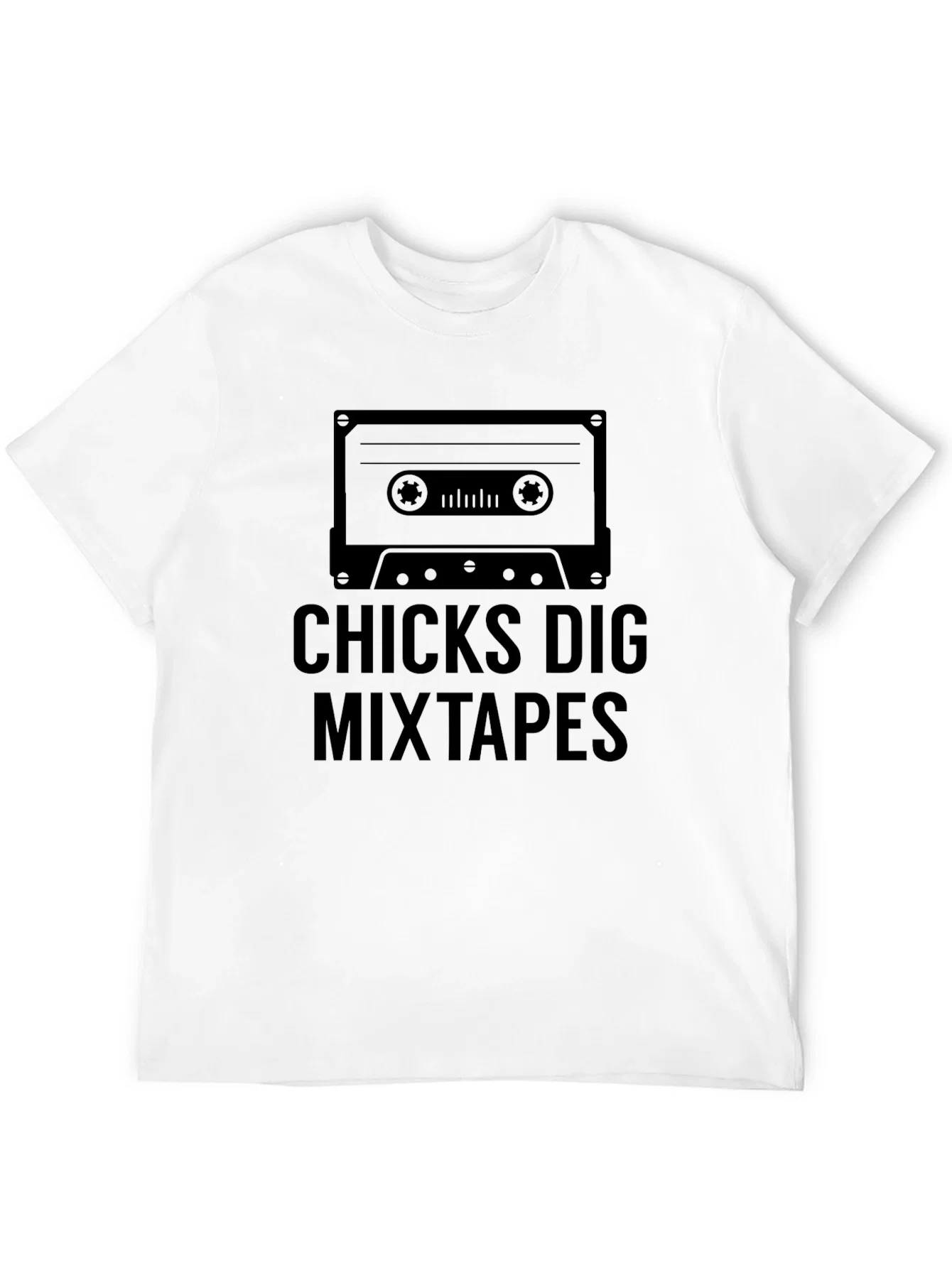 Rebbecca Chicks Dig Mixtapes Graphic Tee - Black