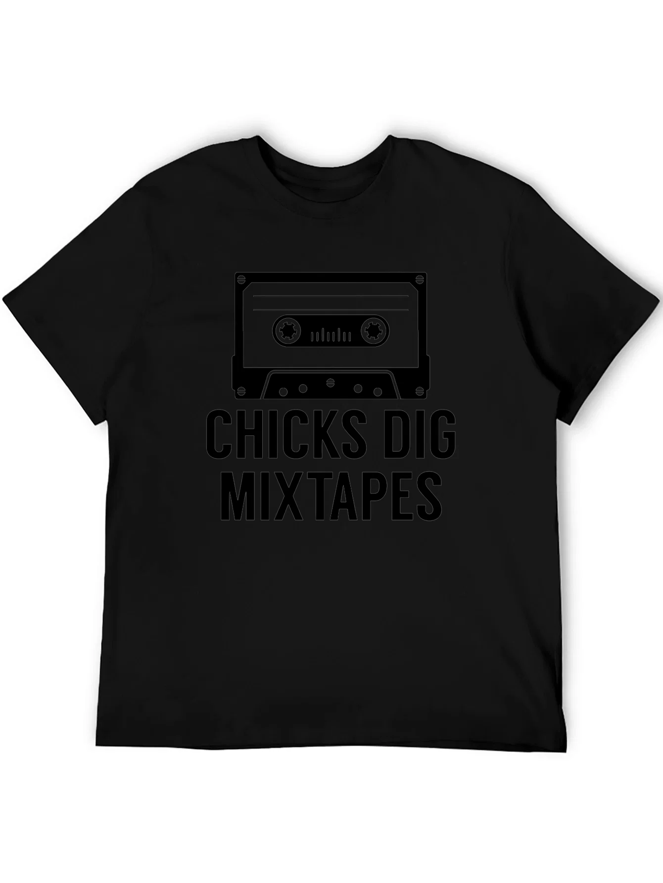 Rebbecca Chicks Dig Mixtapes Graphic Tee - Black