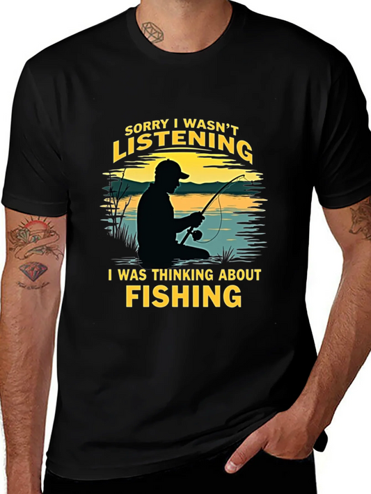 Rebbecca Fishing Graphic Tee - Sorry I Wasnt Listening T-Shirt