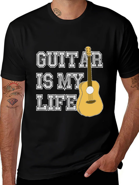 Rebbecca Guitar Is My Life Graphic T-Shirt - Musician Tee