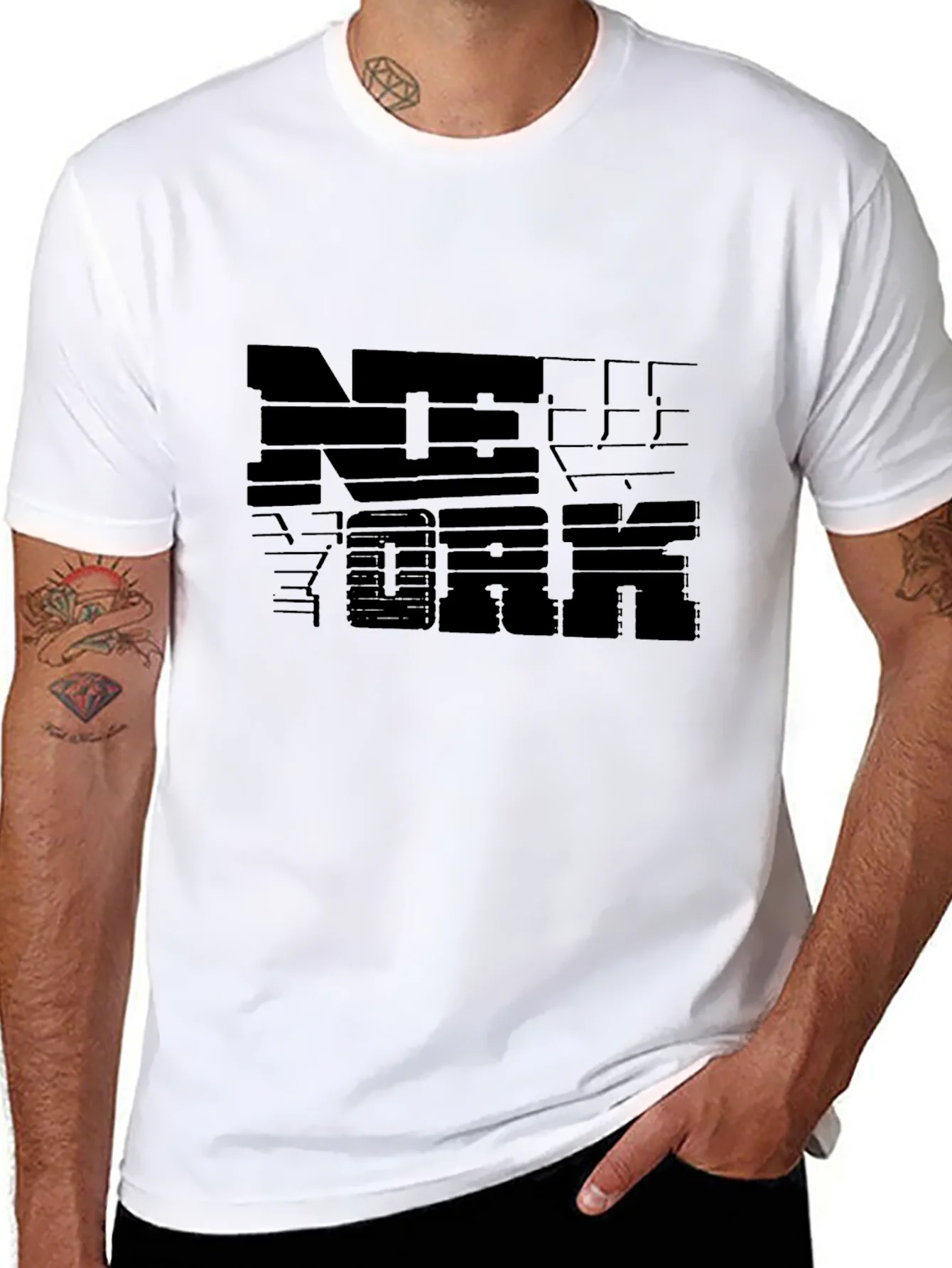 Camiseta Negra New York Estilo Urbano