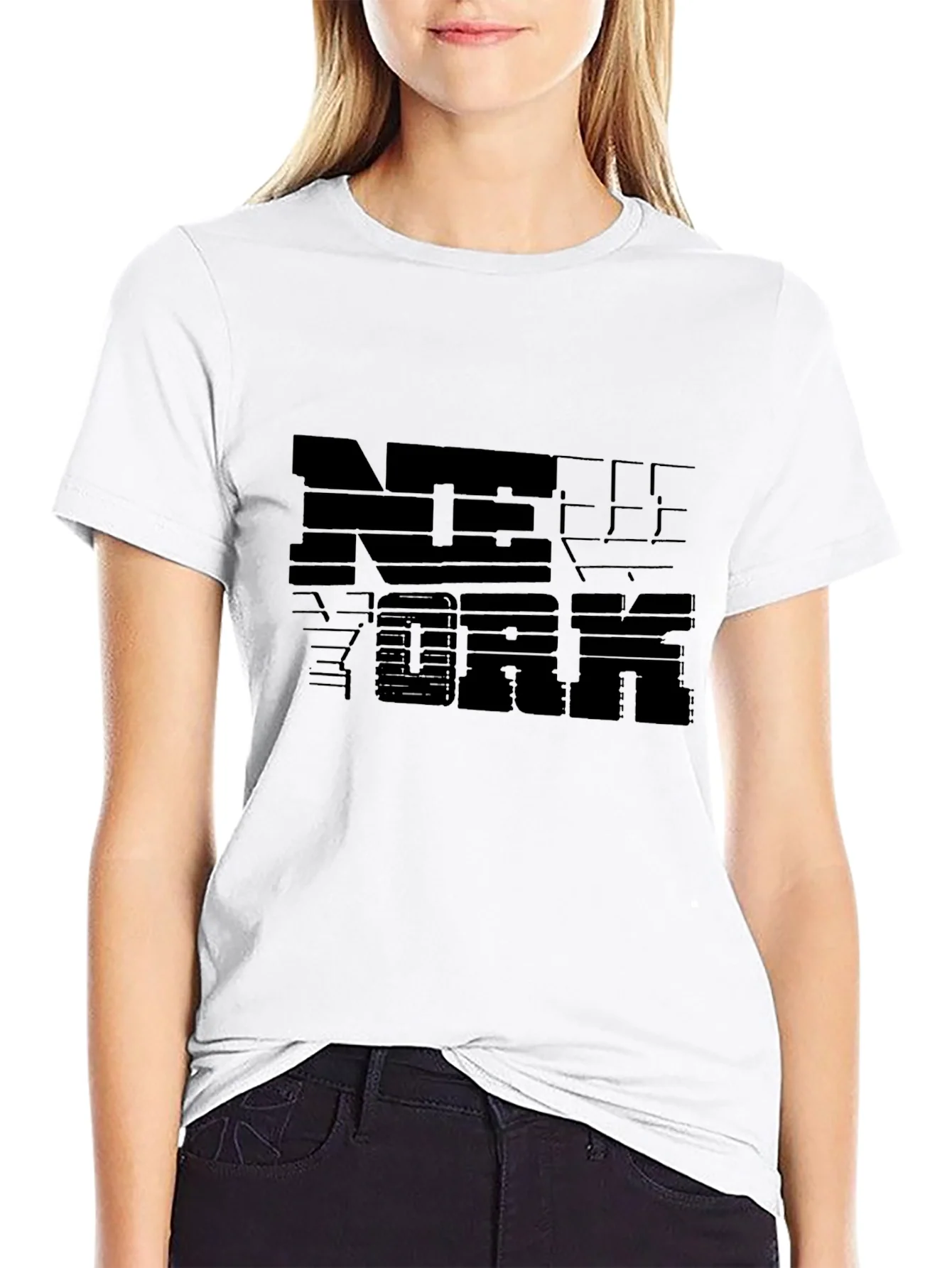 Camiseta Negra New York Estilo Urbano