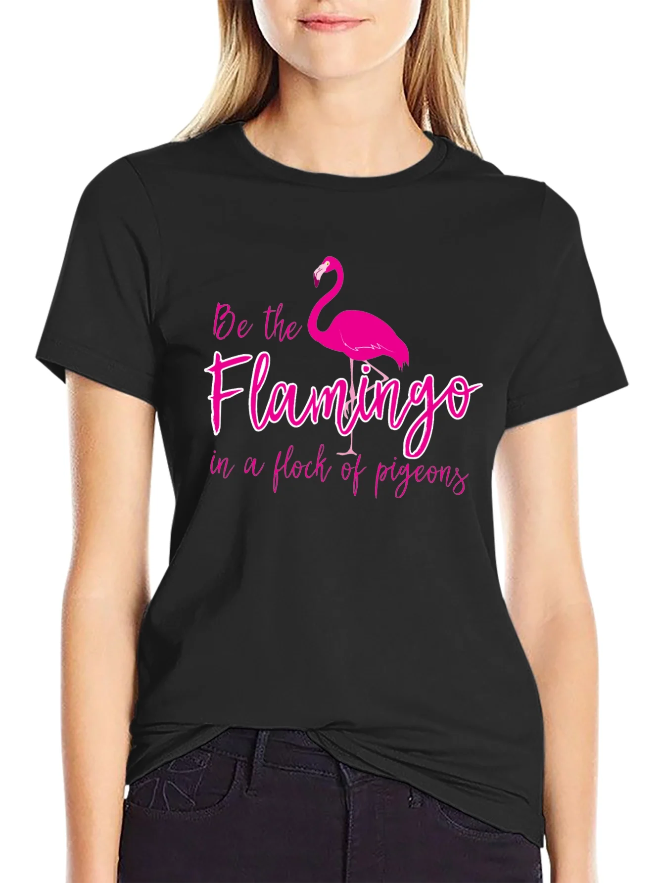 Camiseta Negra con Dise?o de Flamenco