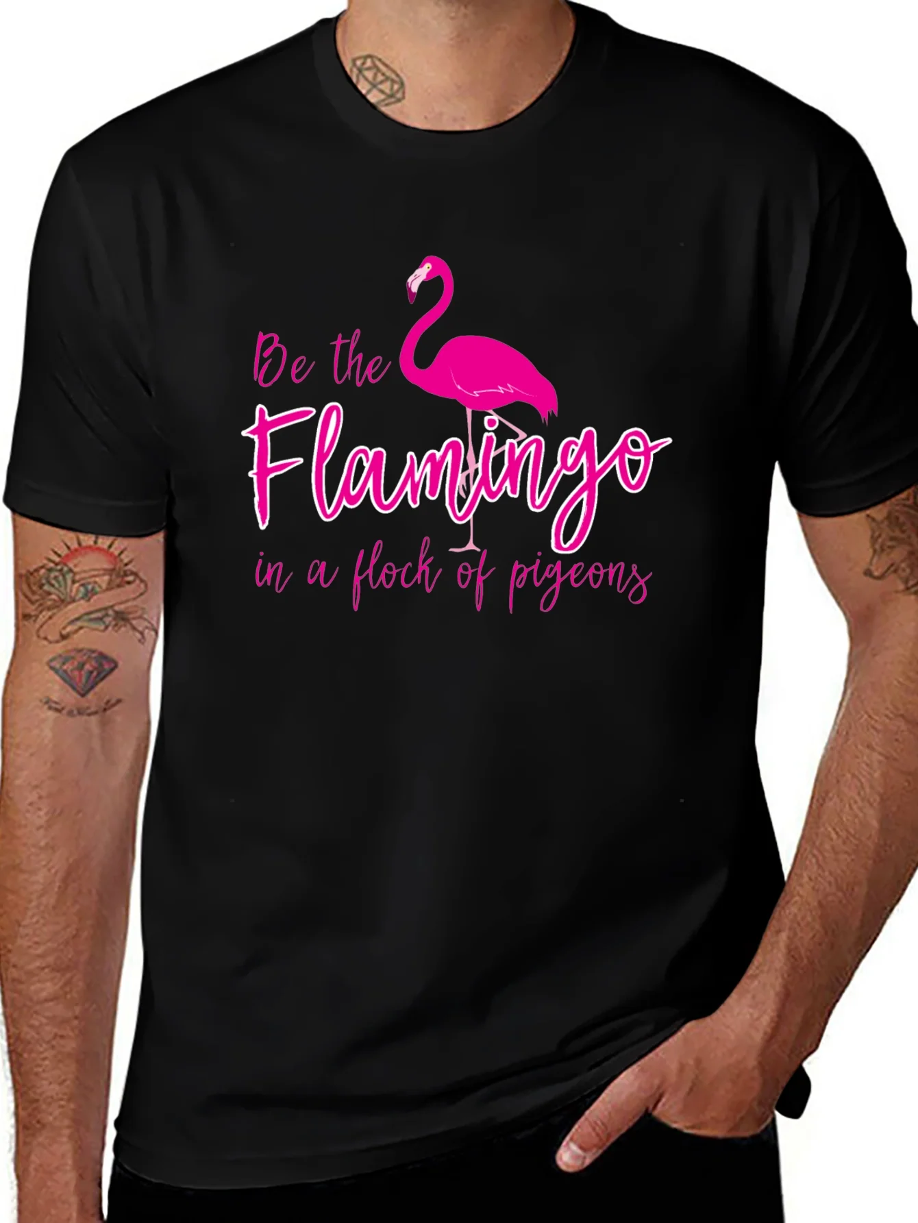 Camiseta Negra con Dise?o de Flamenco