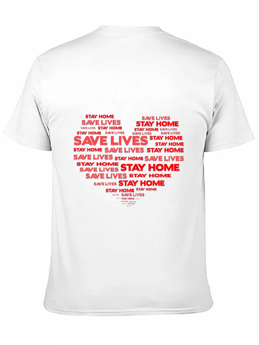 Camiseta Negra Qu¨¦date en Casa Salva Vidas