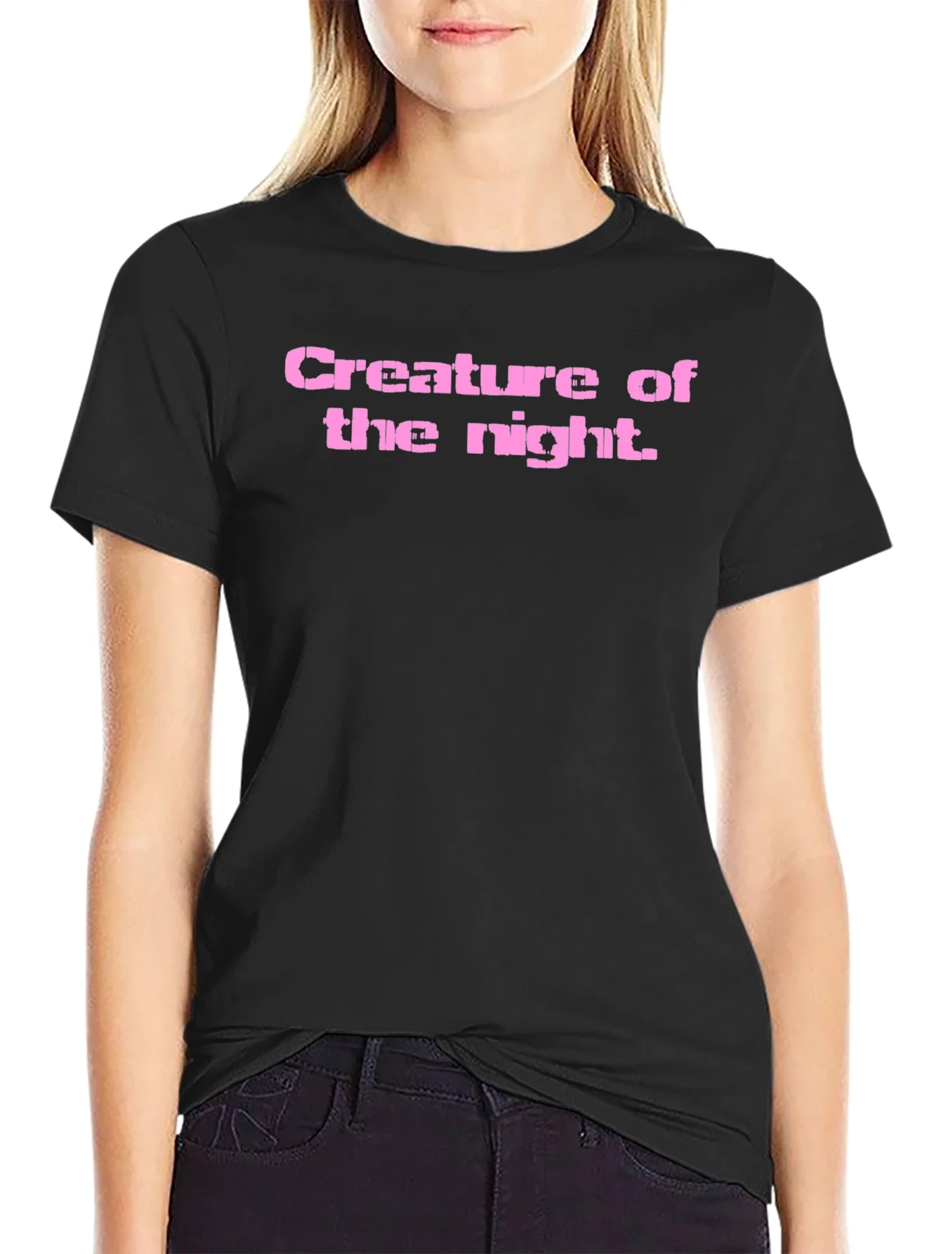 Camiseta Negra Criatura de la Noche para Hombre