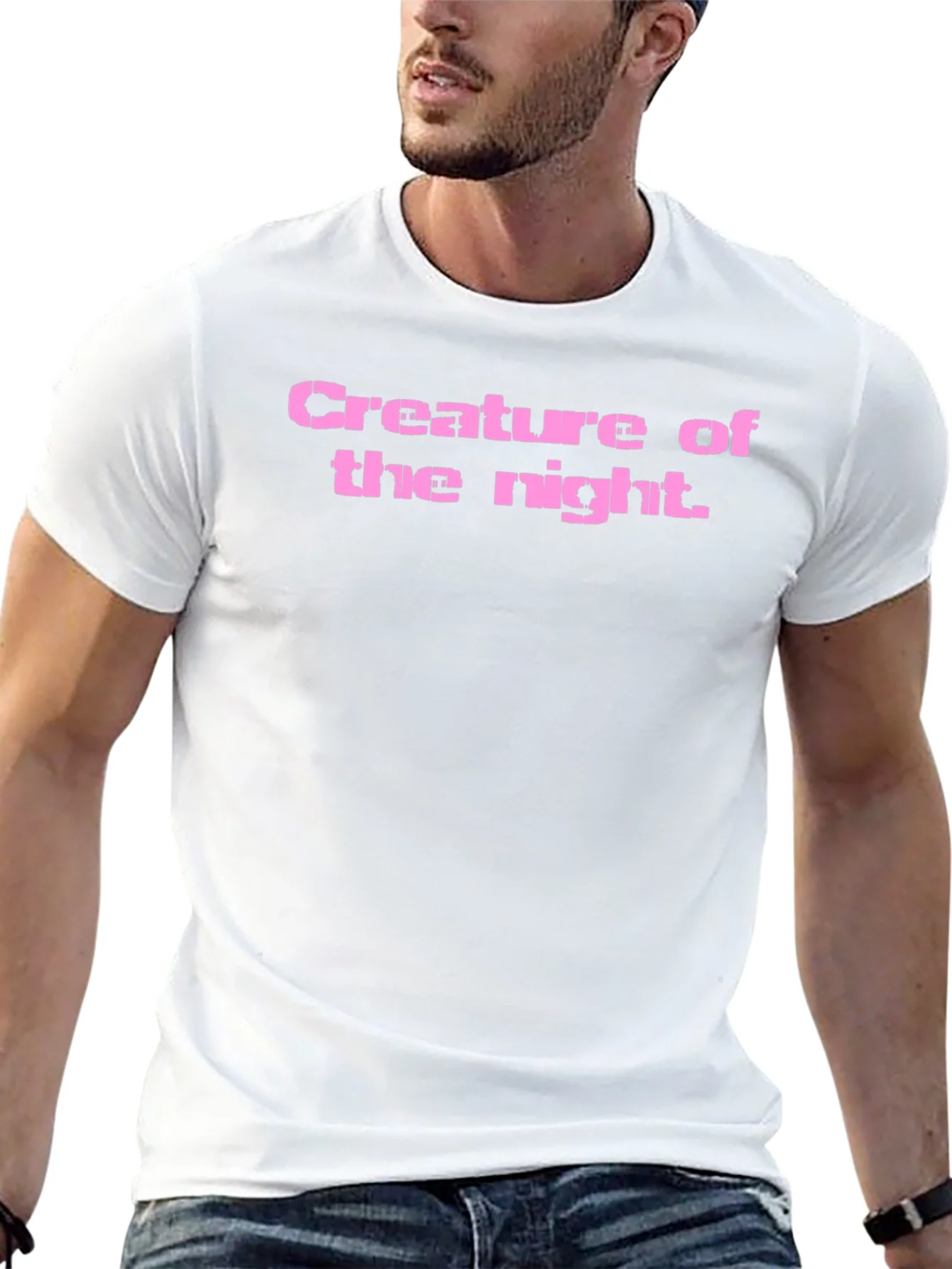 Camiseta Negra Criatura de la Noche para Hombre