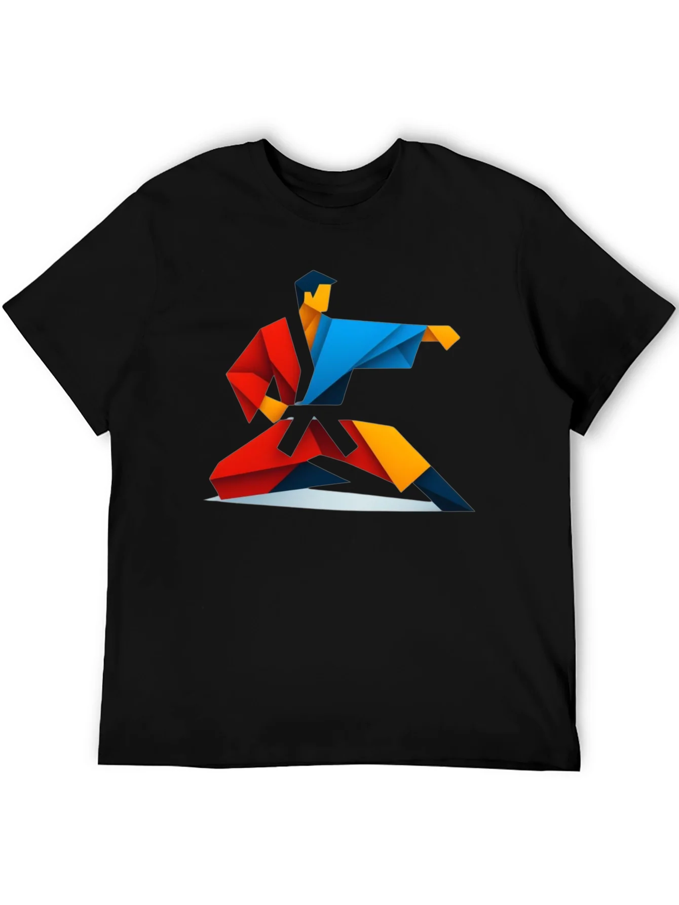 Camiseta Negra Dise?o Origami Karate