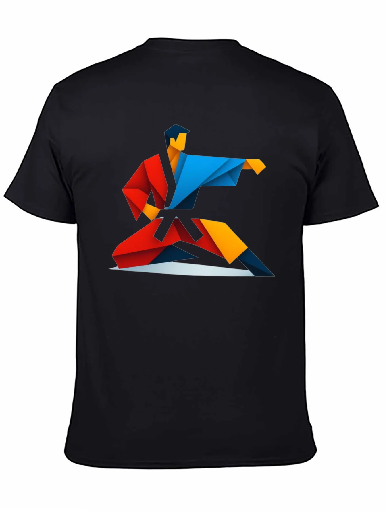 Camiseta Negra Dise?o Origami Karate