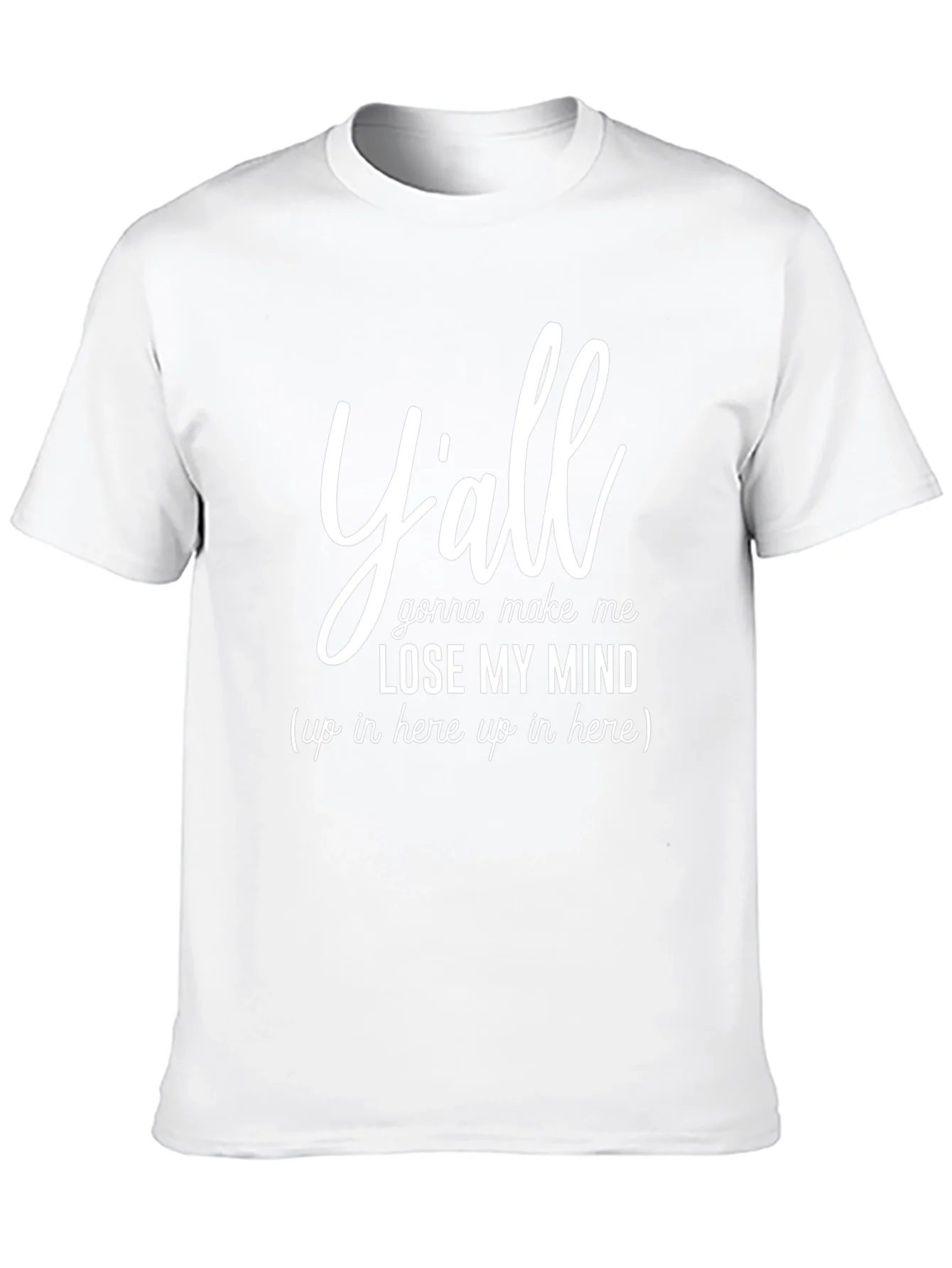 Camiseta Negra con Texto Divertido Yall Gonna Make Me