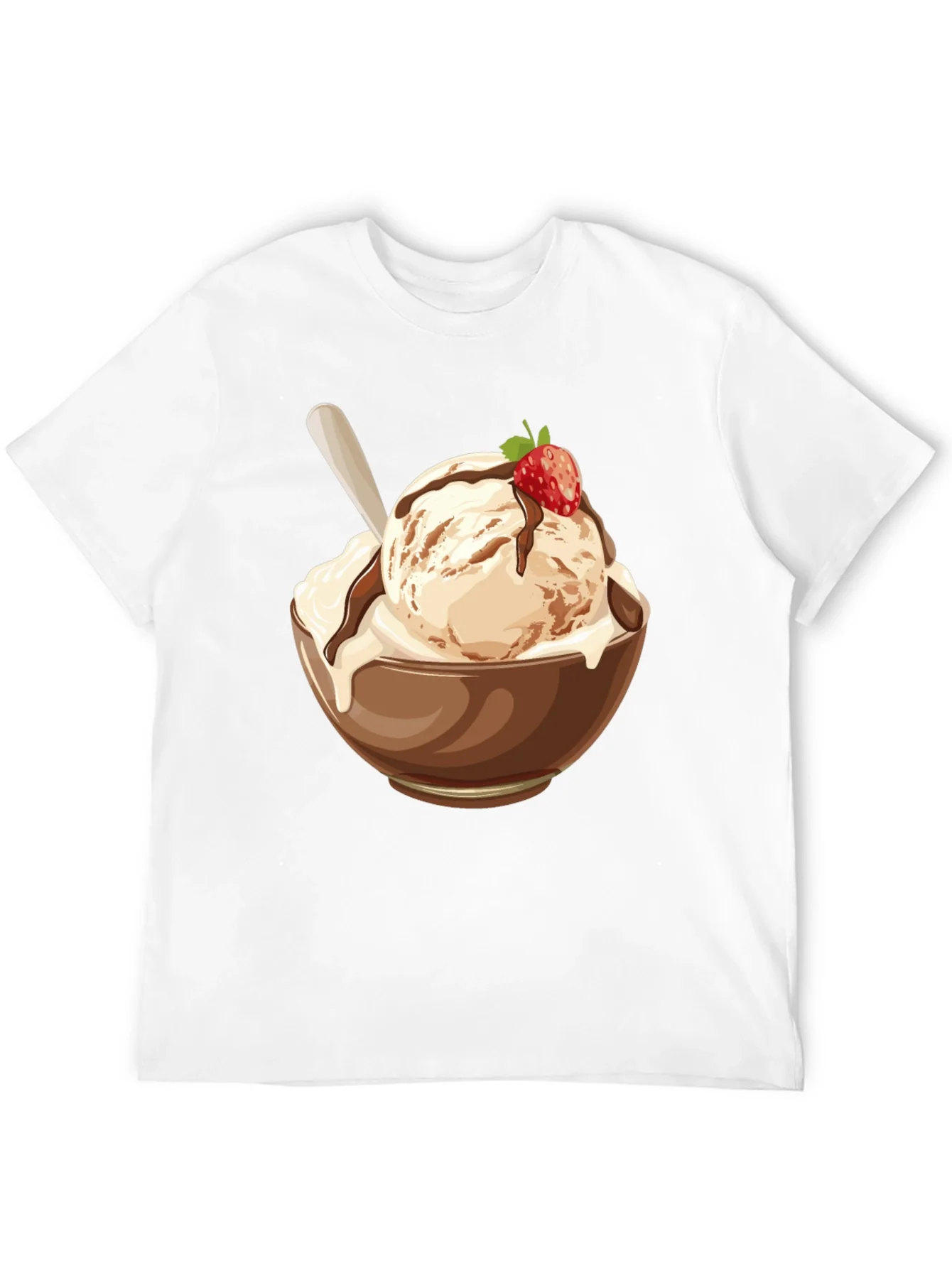 Camiseta Negra con Dise?o de Helado