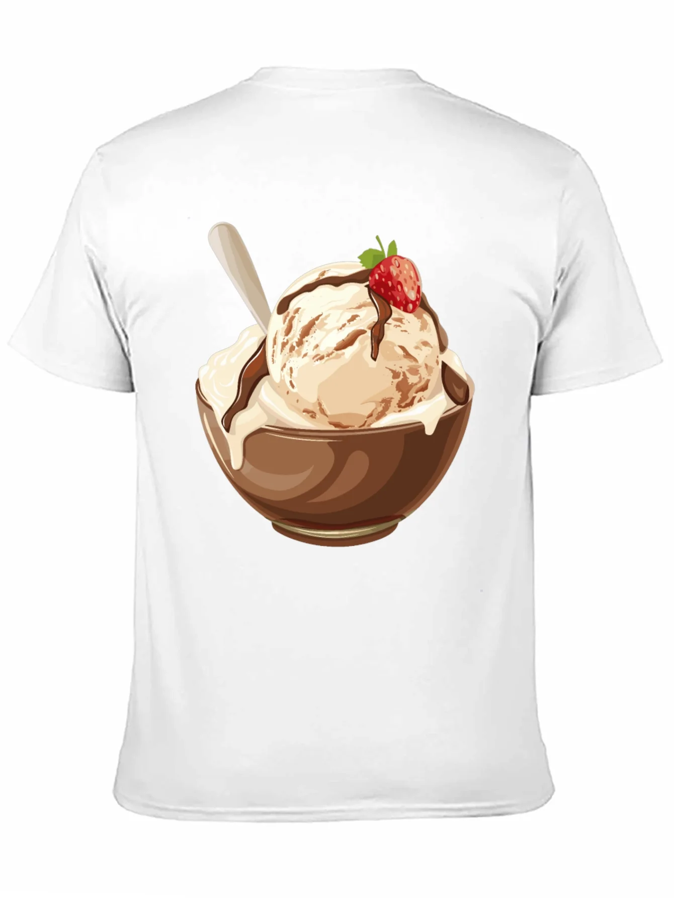Camiseta Negra con Dise?o de Helado