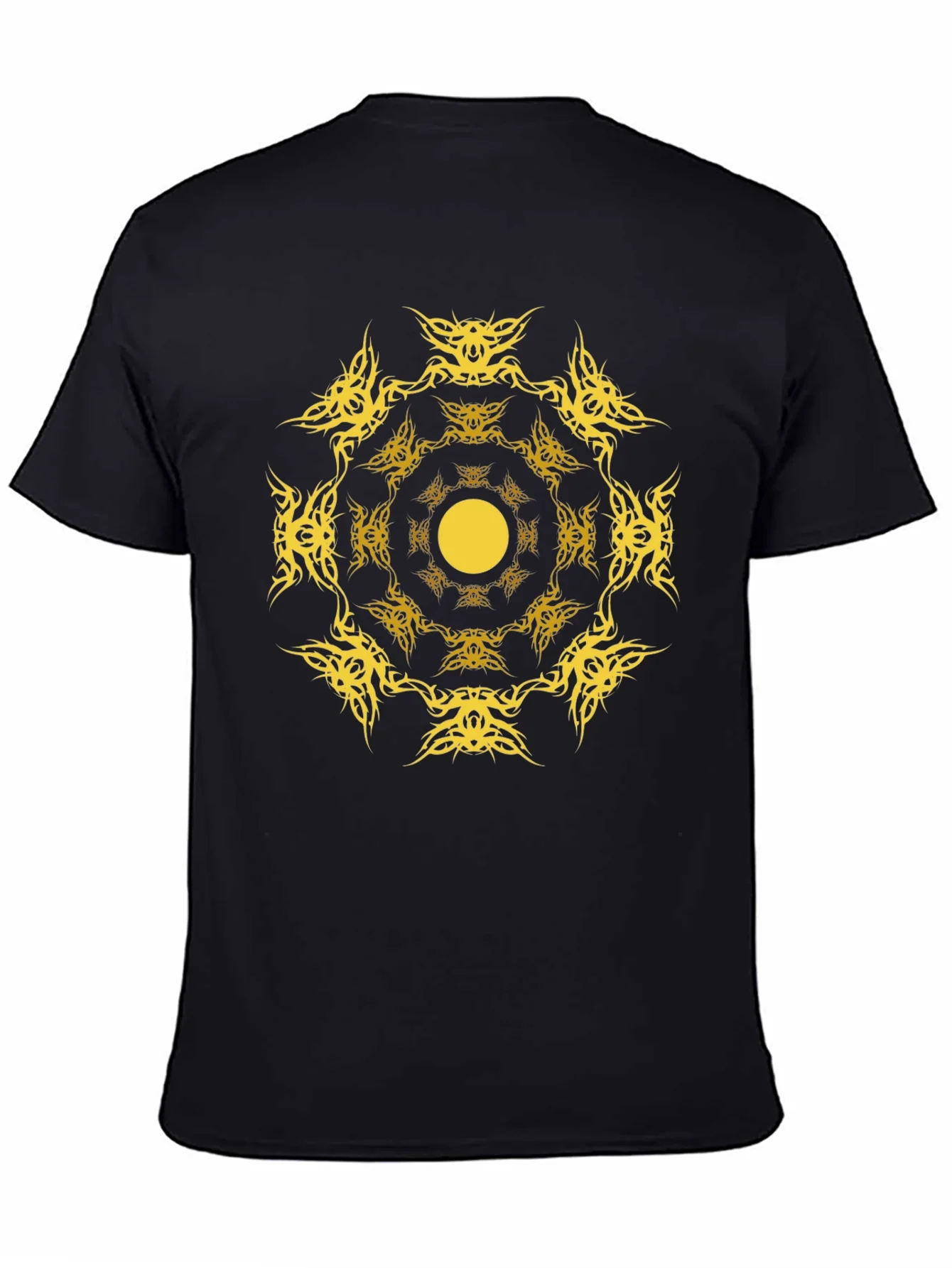 Rebbecca Tribal Sun Graphic Black T-Shirt