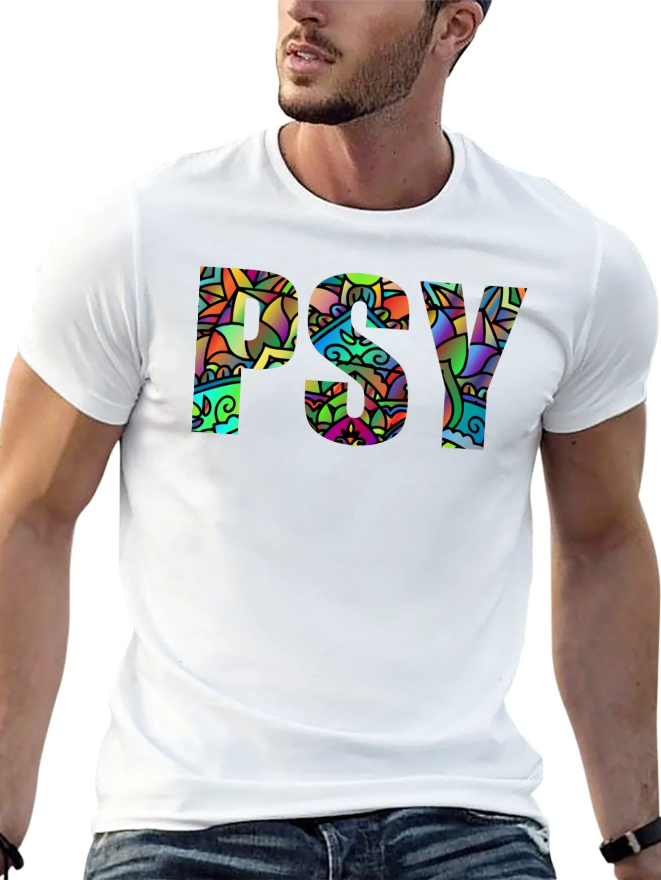 Rebbecca Psychedelic PSY Graphic Black T-Shirt