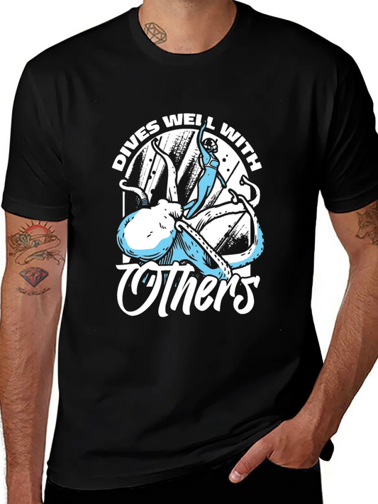 Rebbecca Dives Well With Others Octopus T-Shirt