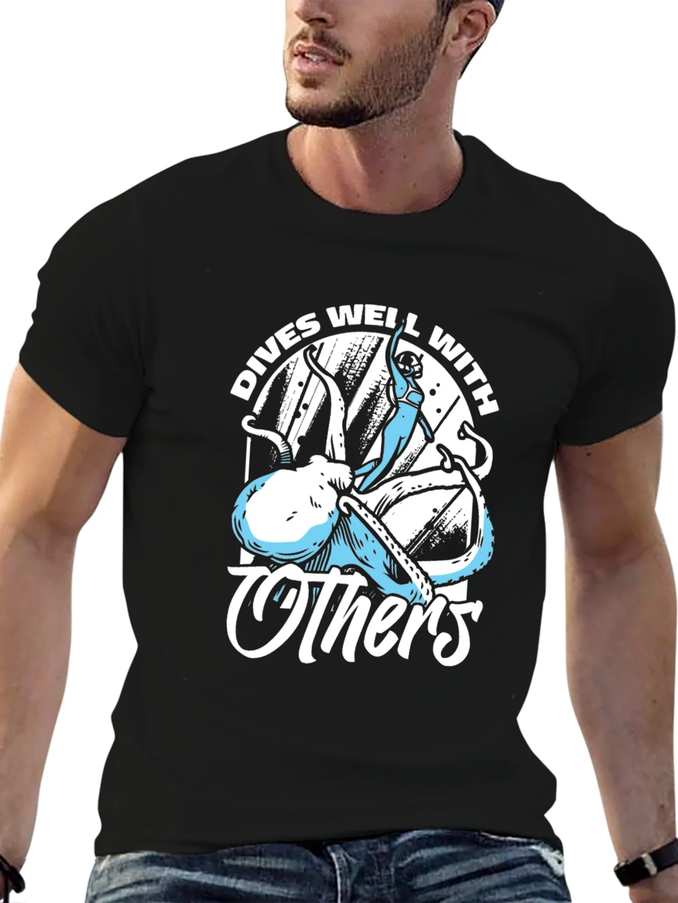 Rebbecca Dives Well With Others Octopus T-Shirt