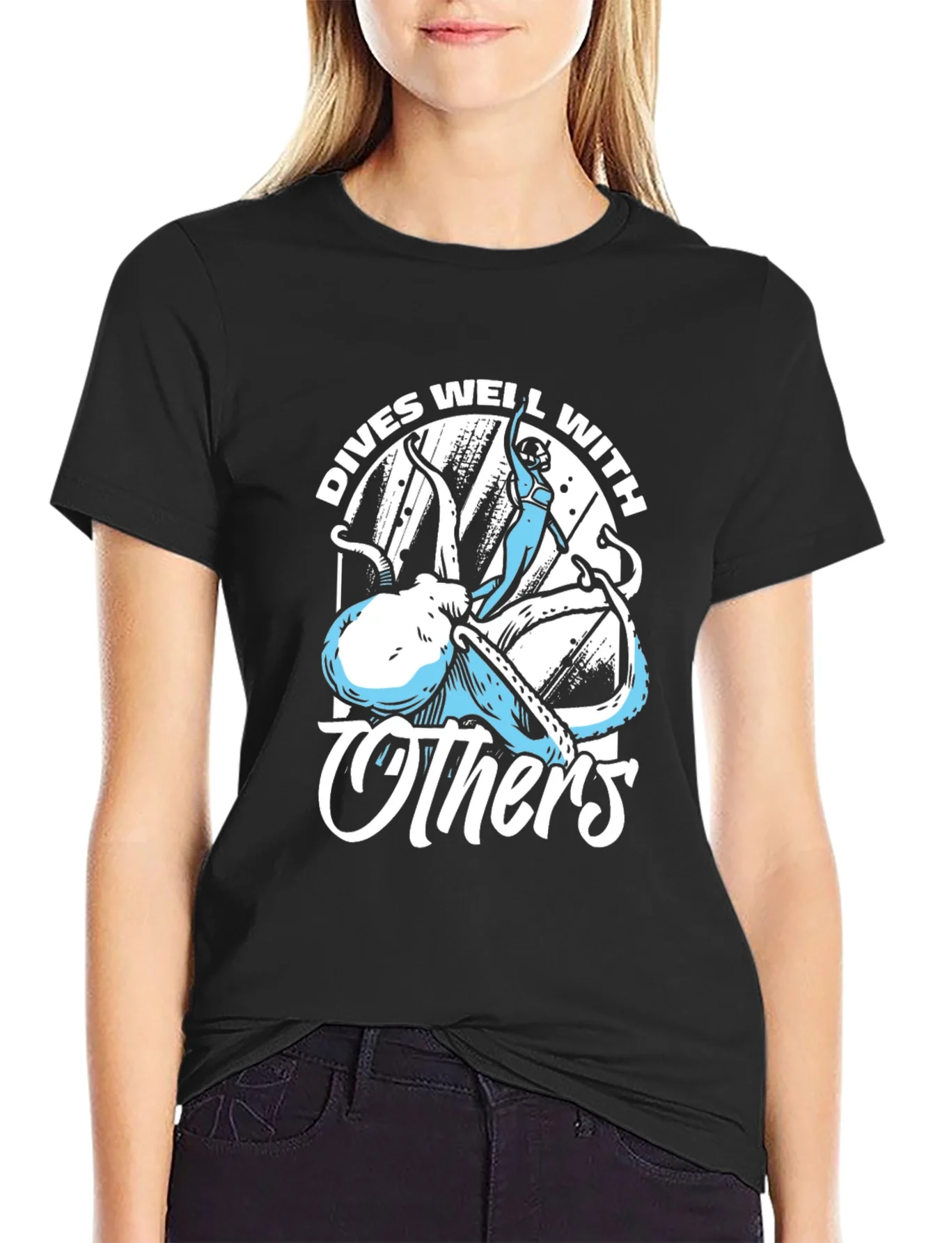 Rebbecca Dives Well With Others Octopus T-Shirt