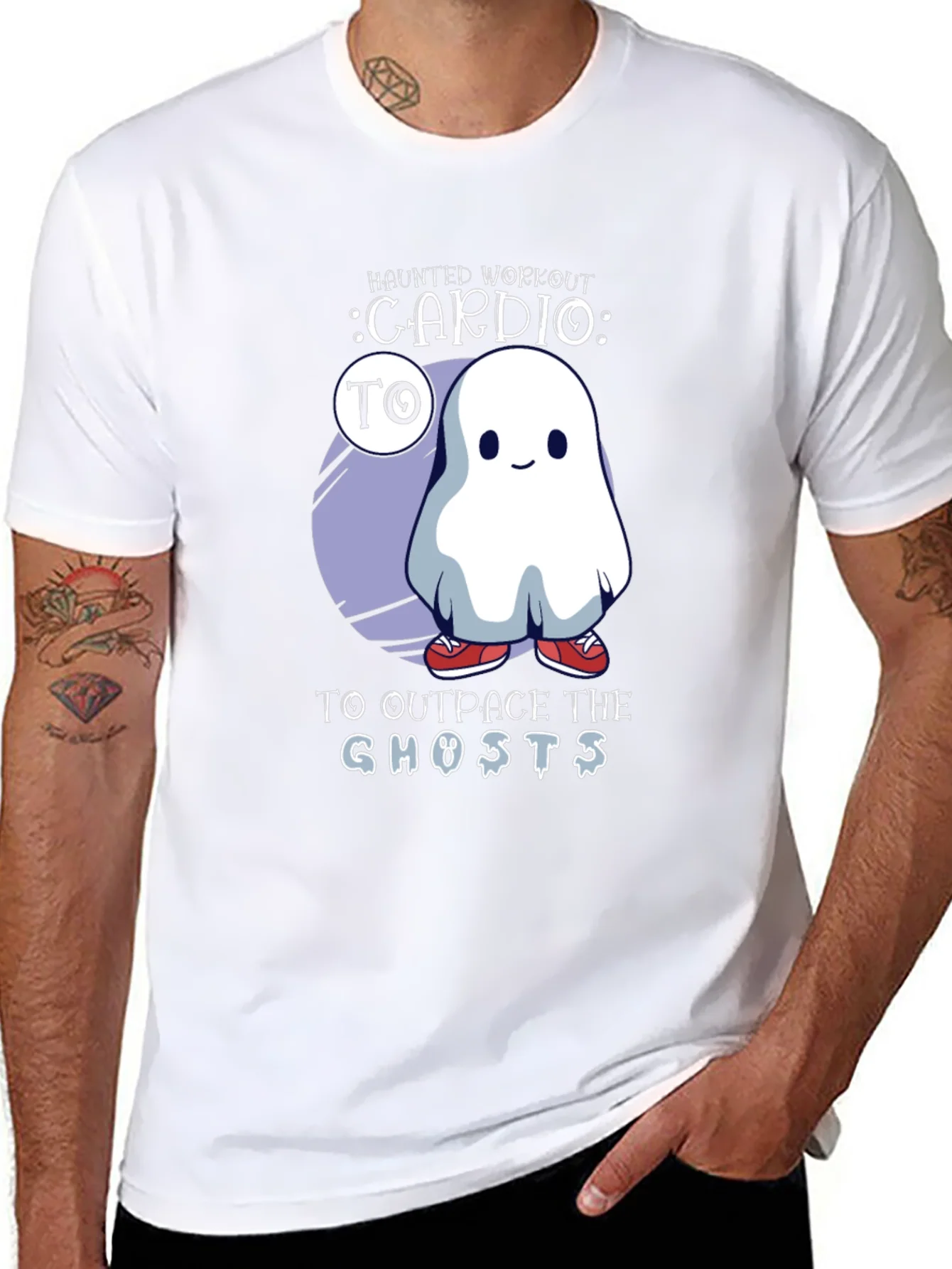 Rebbecca Haunted Workout Ghost T-Shirt Cardio Tee