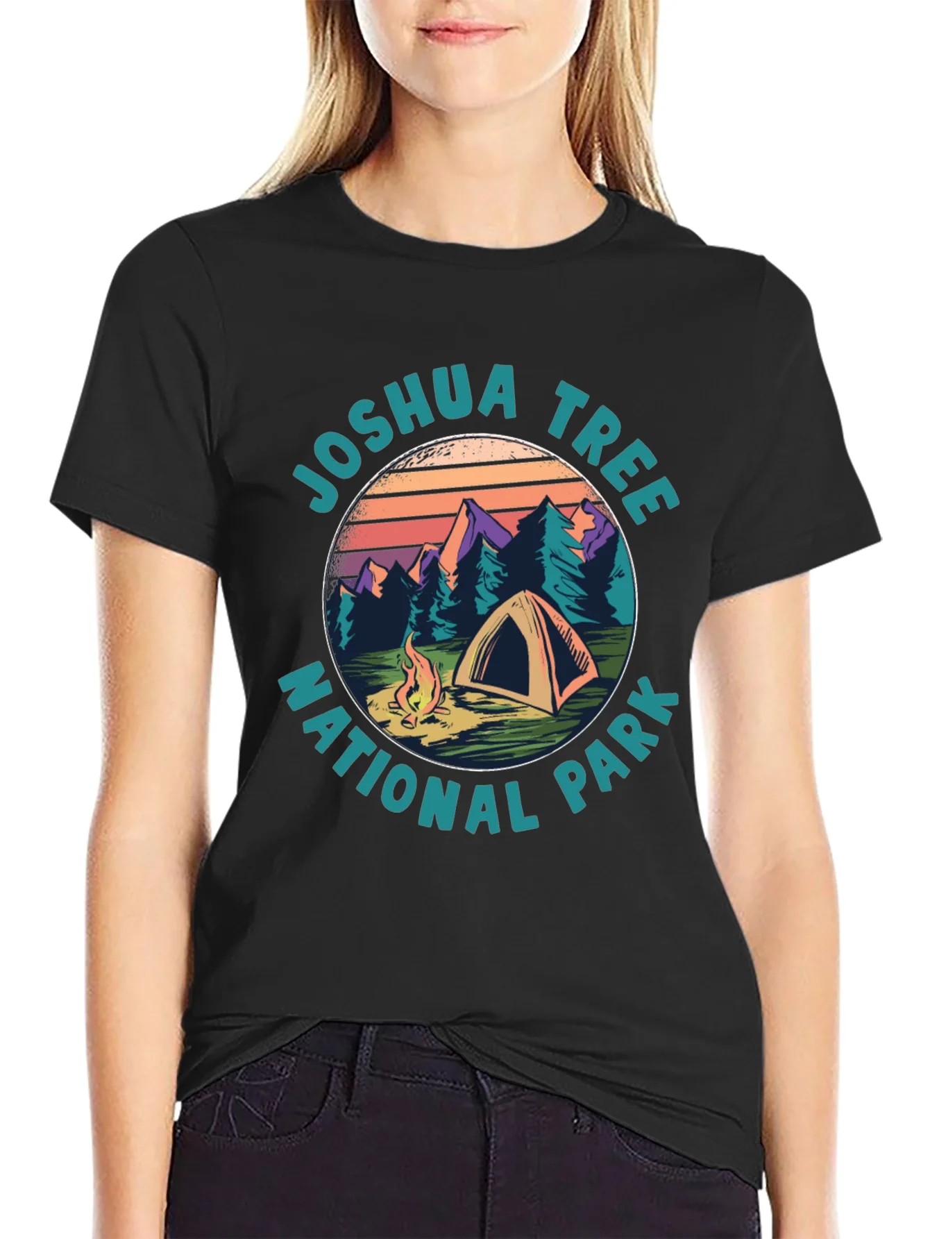 Rebbecca Joshua Tree National Park Camping T-Shirt