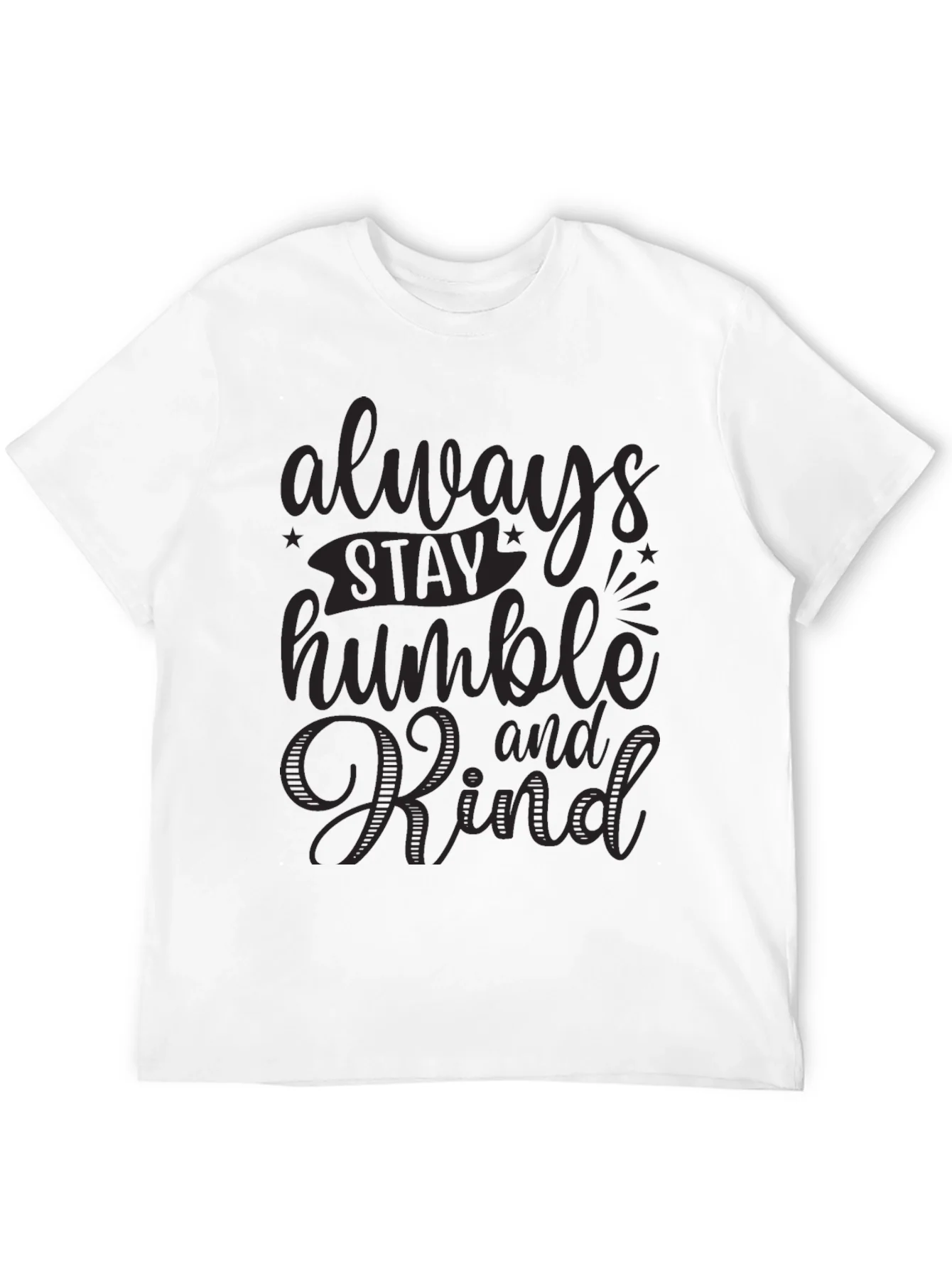 Rebbecca Always Stay Humble and Kind Black Graphic Tee