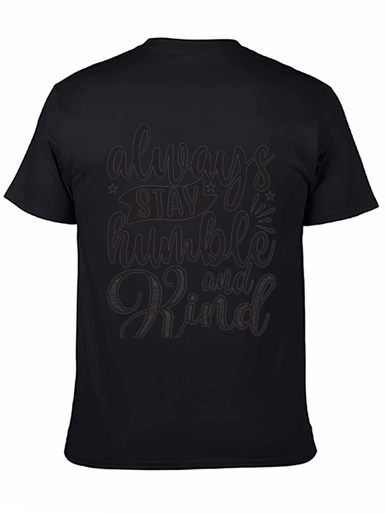 Rebbecca Always Stay Humble and Kind Black Graphic Tee