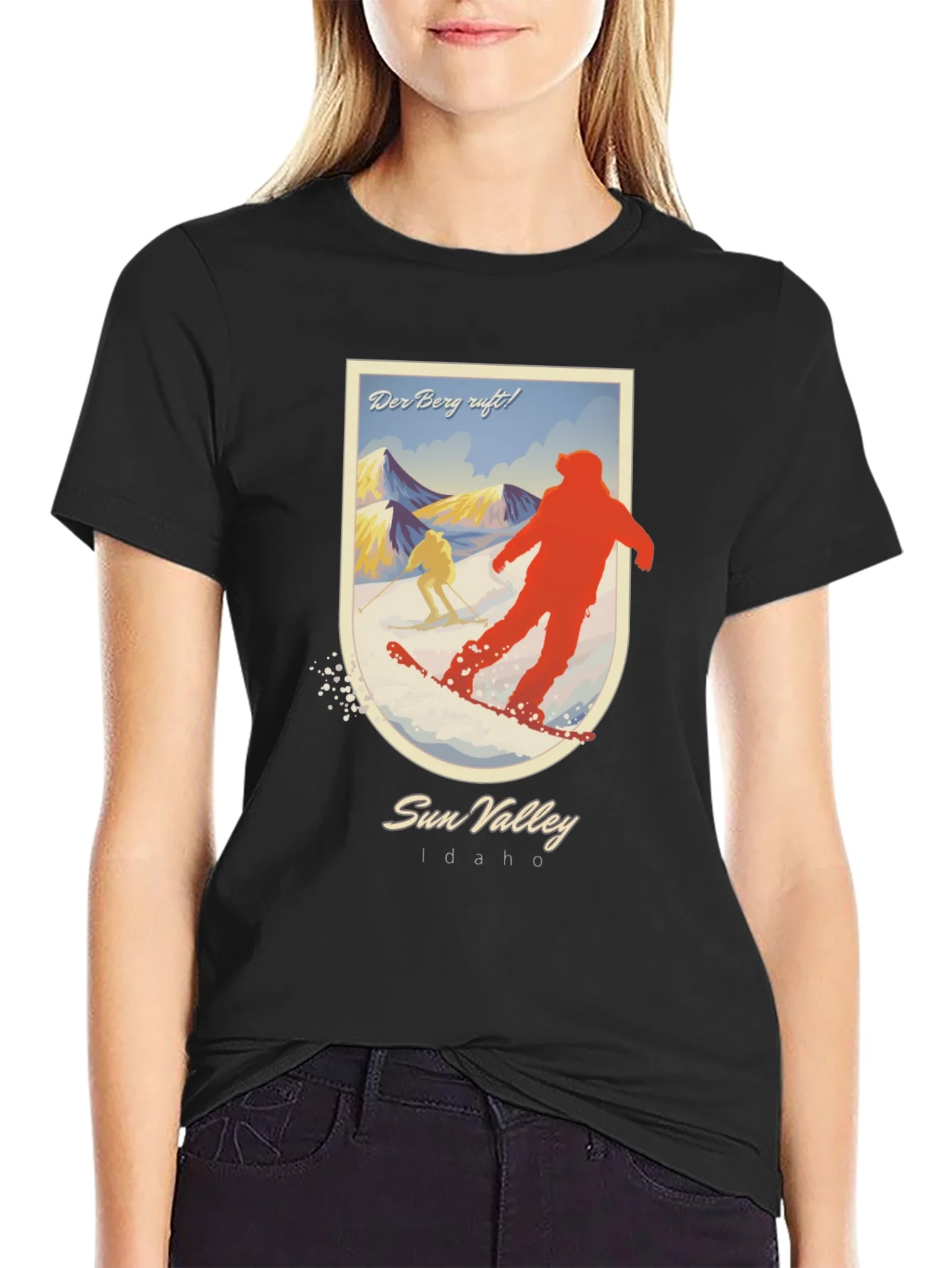 Camiseta Negra Sun Valley Idaho