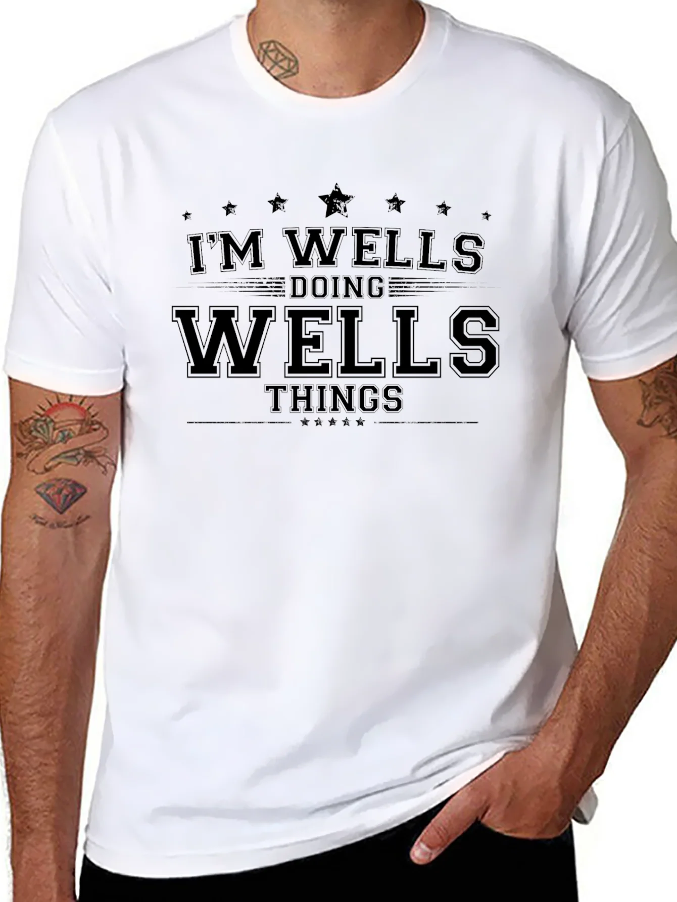 Camiseta Negra Im Wells Doing Wells Things