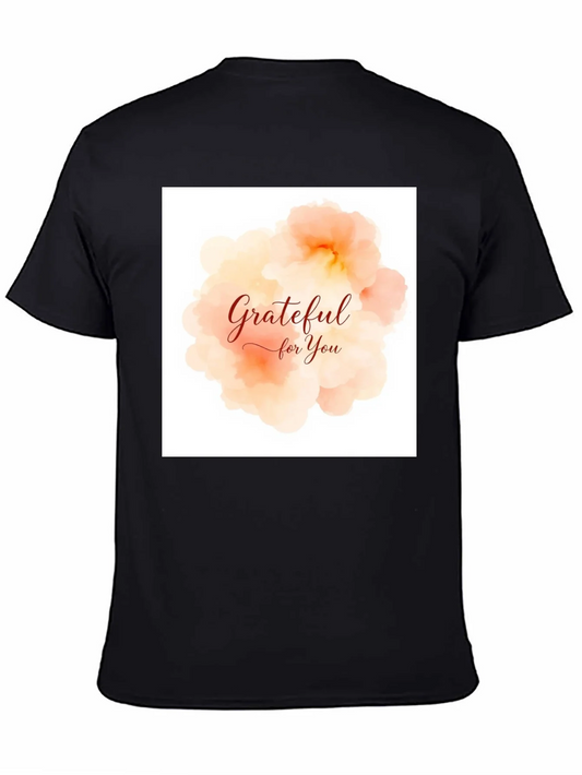 Rebbecca Grateful for You Graphic T-Shirt Stylish Soft Cotton Tee