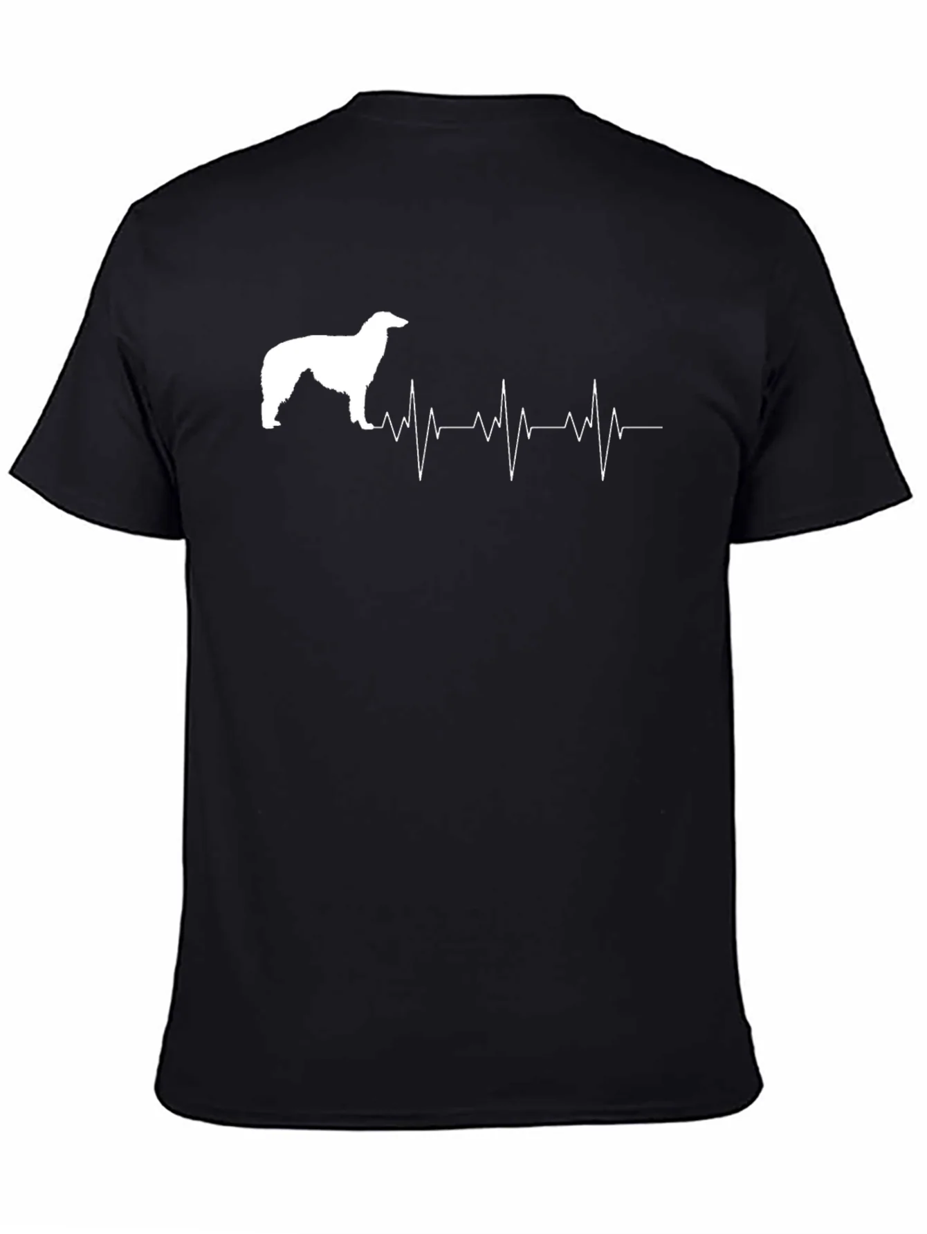 Camiseta Negra con Dise?o de Perro Latiendo