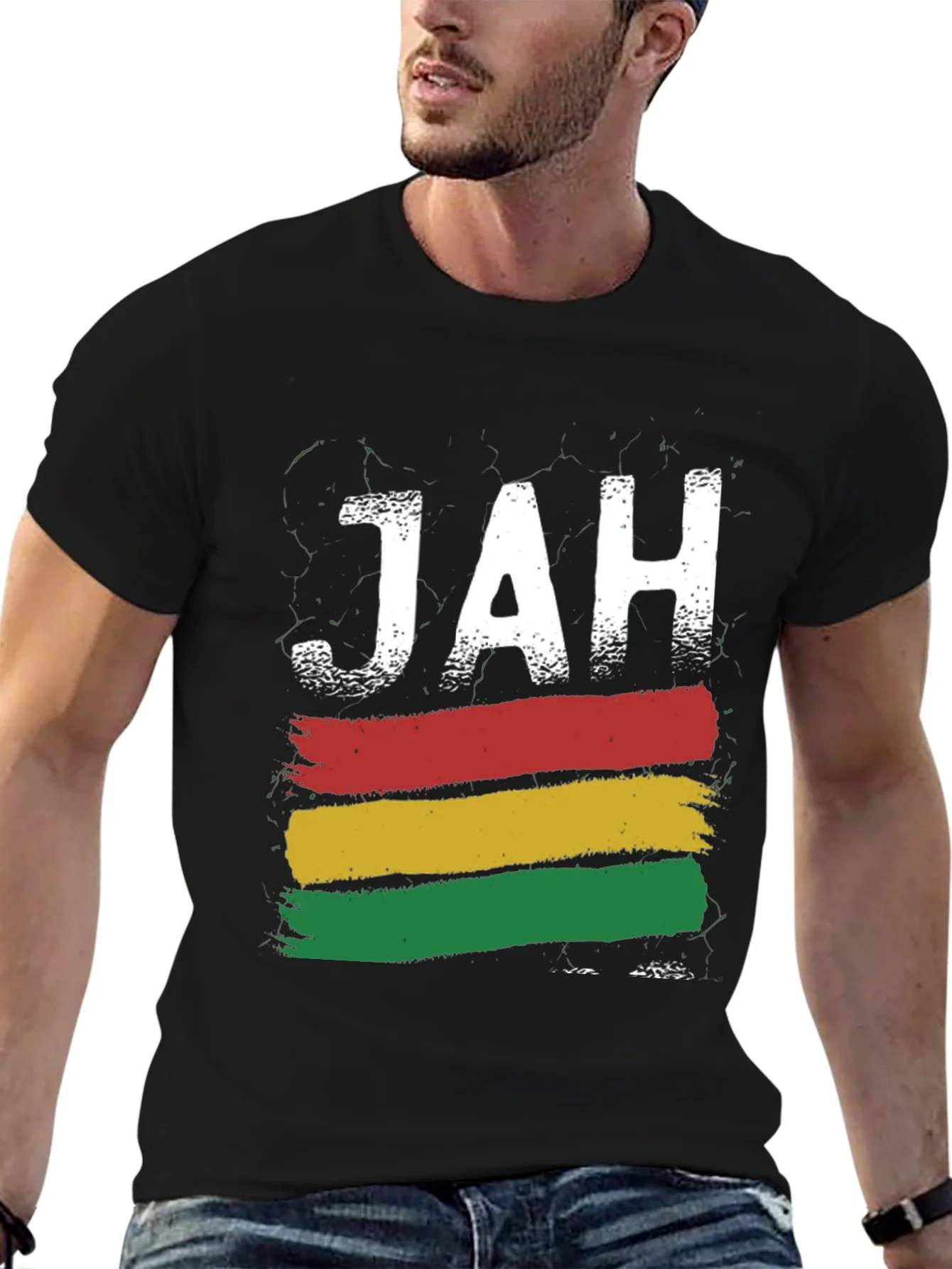 Camiseta Rastafari Jah - Dise?o Reggae