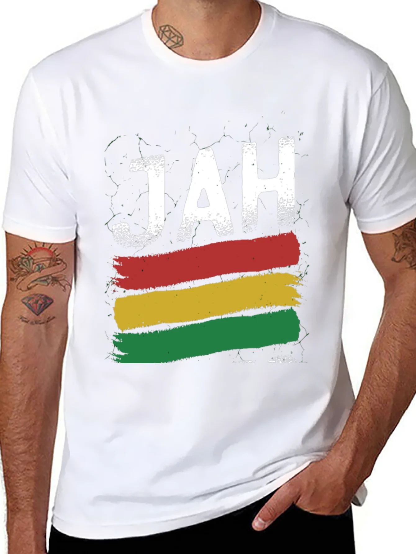 Camiseta Rastafari Jah - Dise?o Reggae