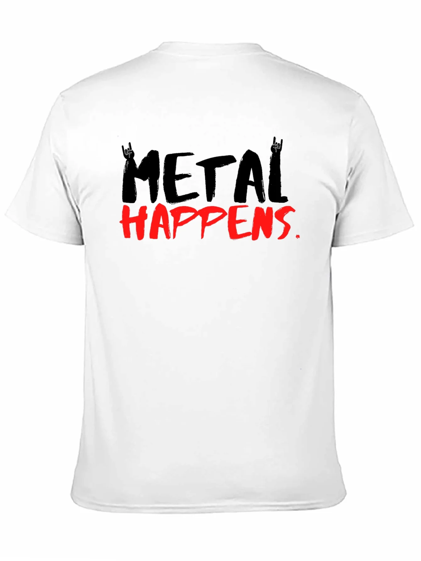 Camiseta Negra Metal Happens Rockera