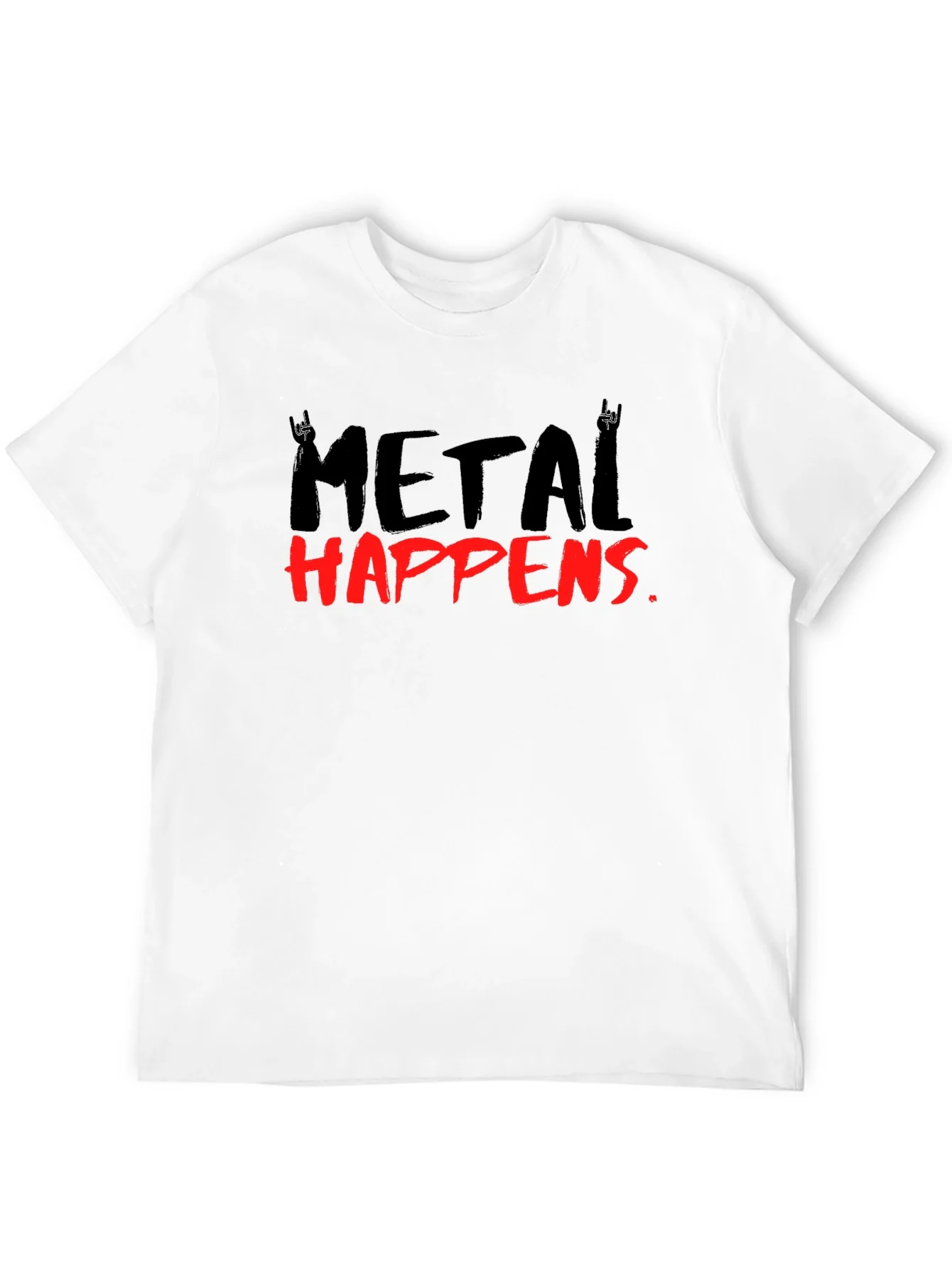 Camiseta Negra Metal Happens Rockera