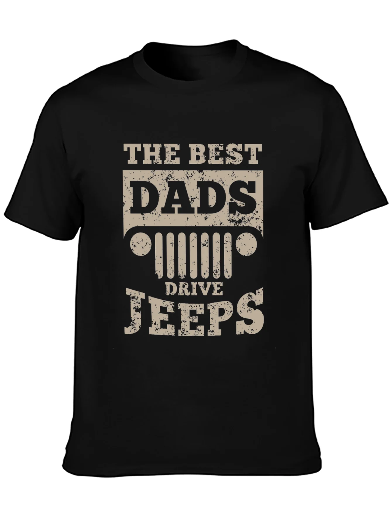 Camiseta Negra The Best Dads Drive Jeeps